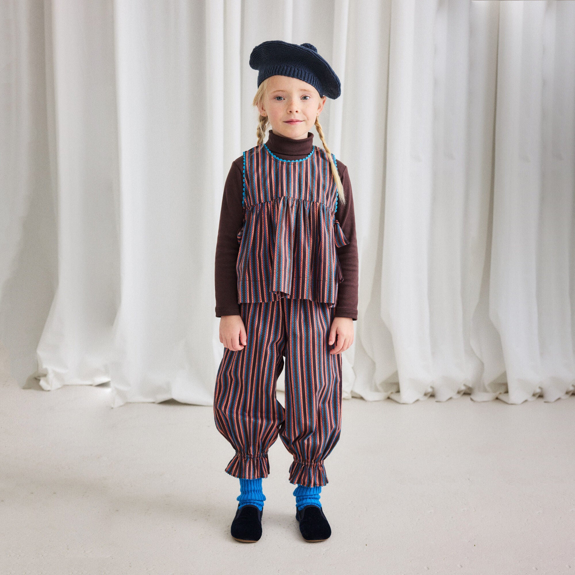 Boys & Girls Dark Brown Cotton Turtleneck