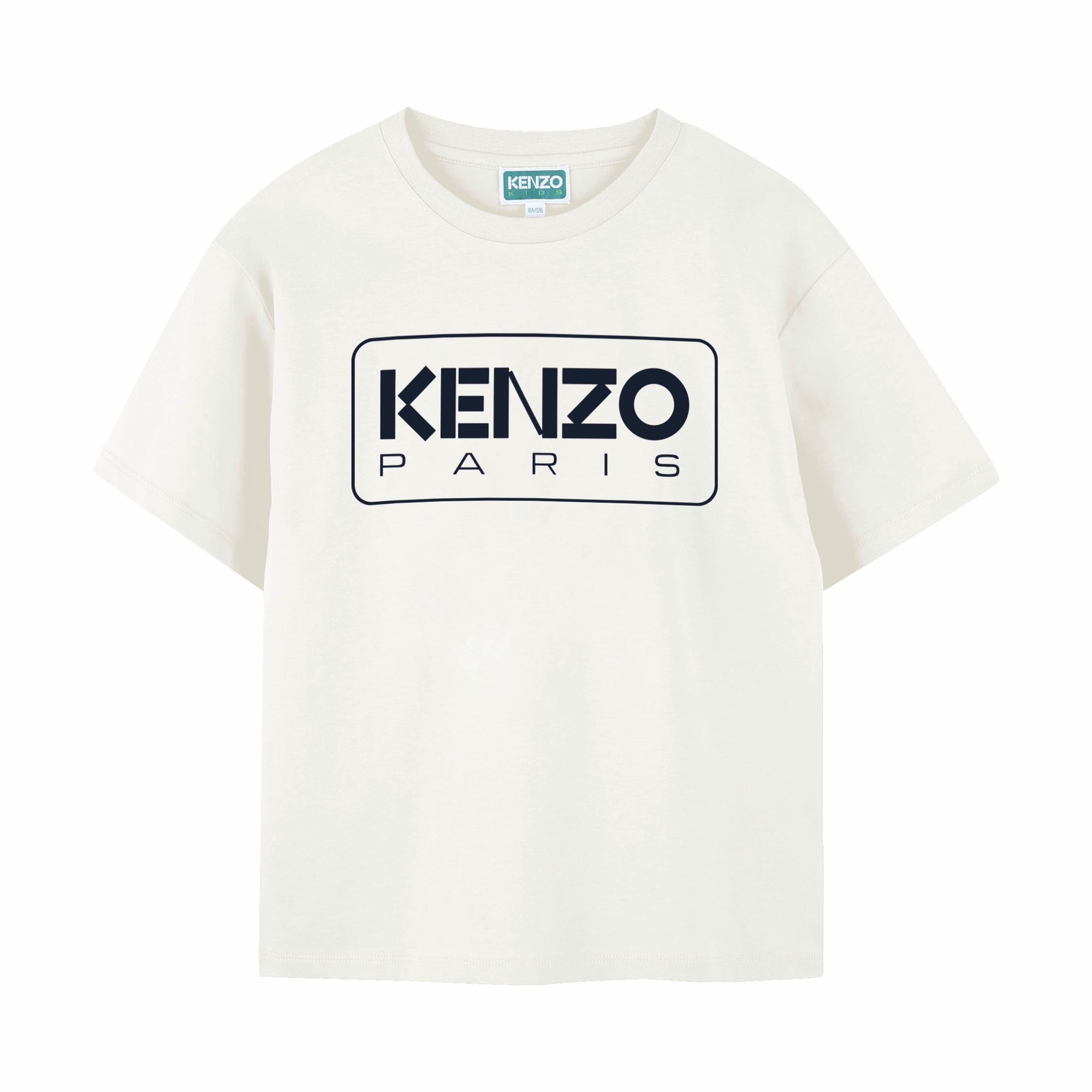 Boys & Girls White Logo Cotton T-Shirt