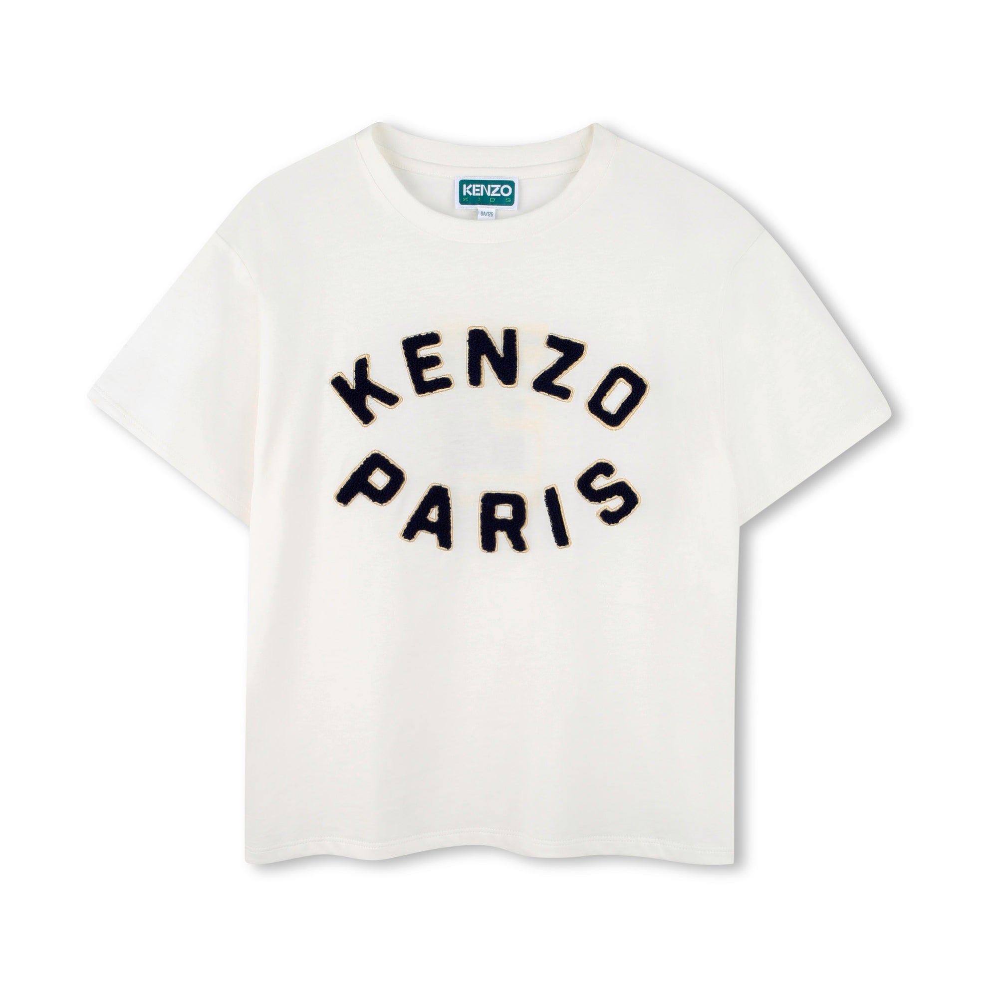 Boys & Girls White Logo Cotton T-Shirt