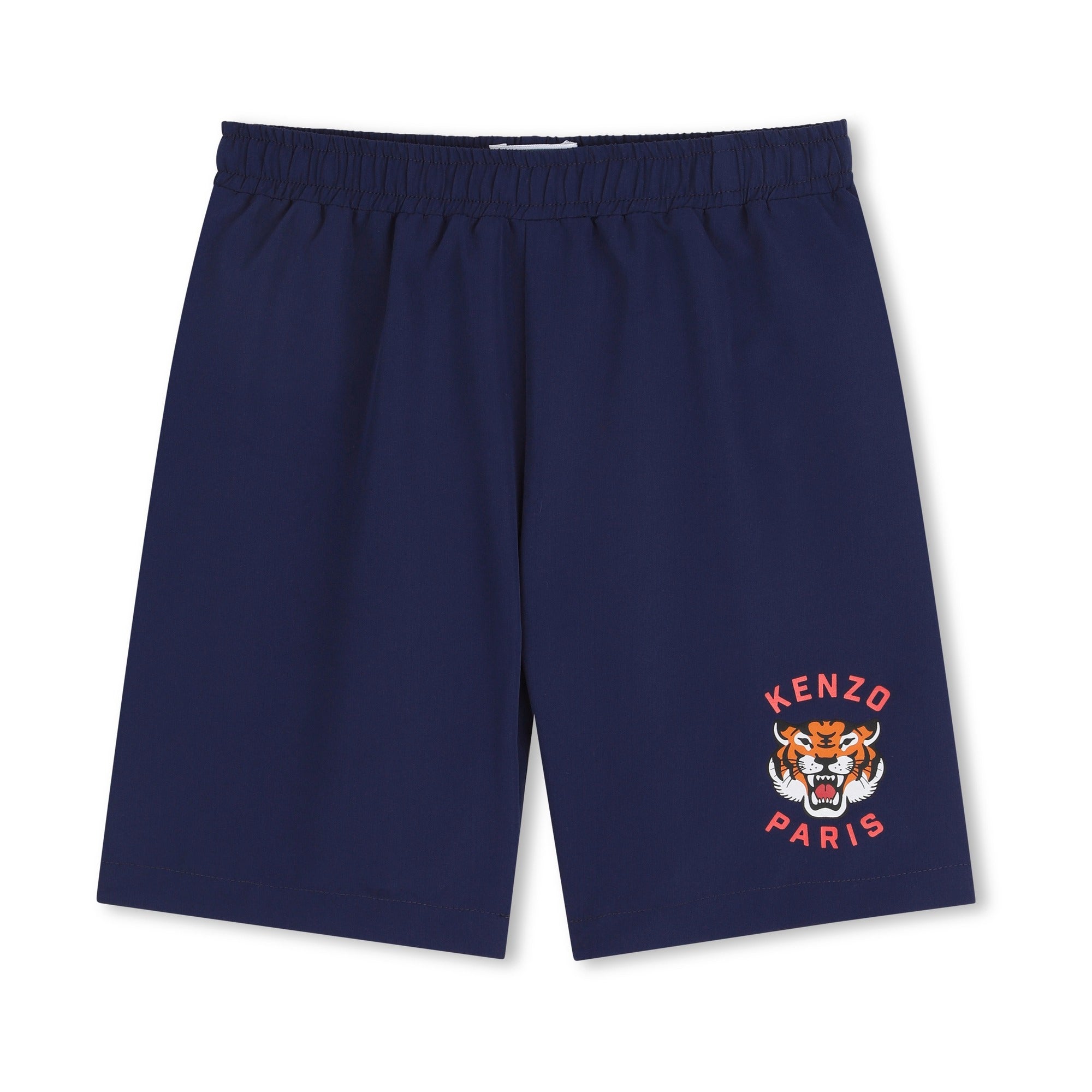 Boys Blue Tiger Printed Swim Shorts