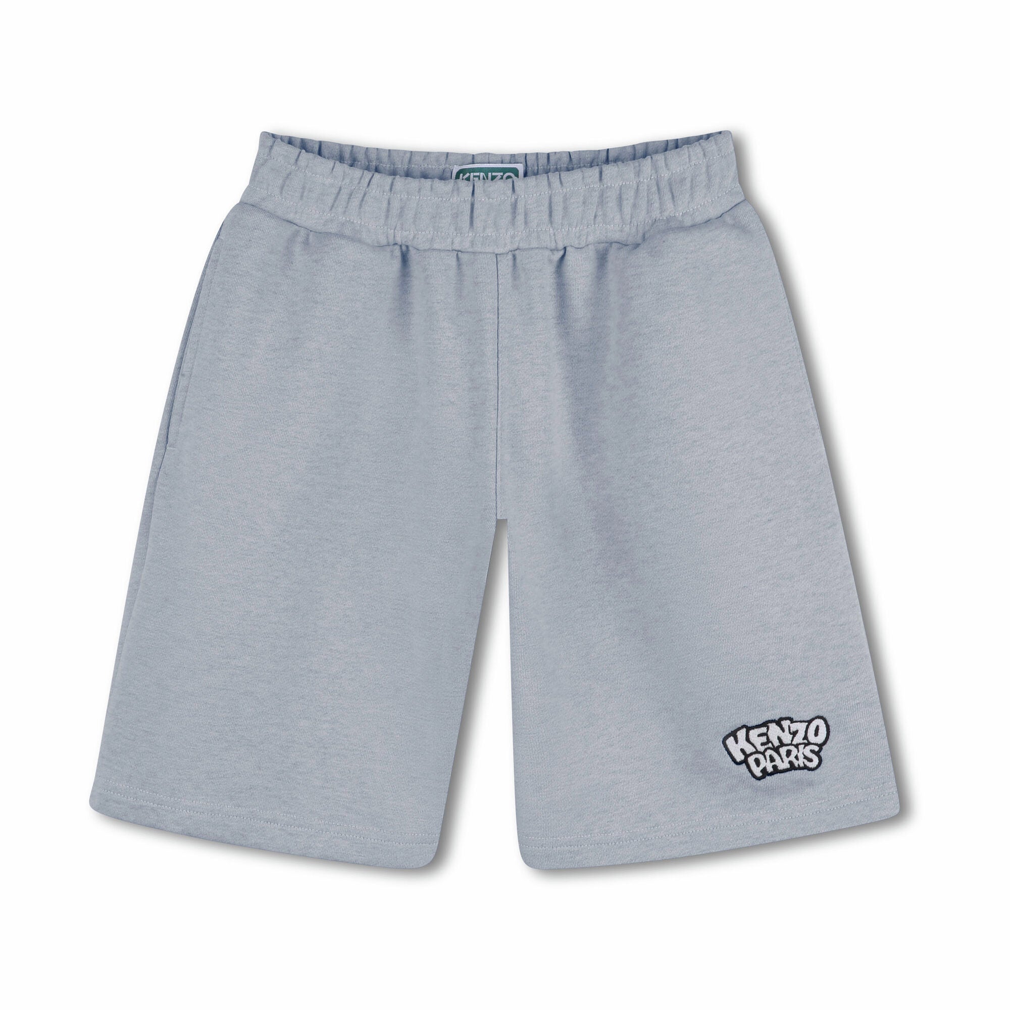 Boys Grey Blue Cotton Shorts