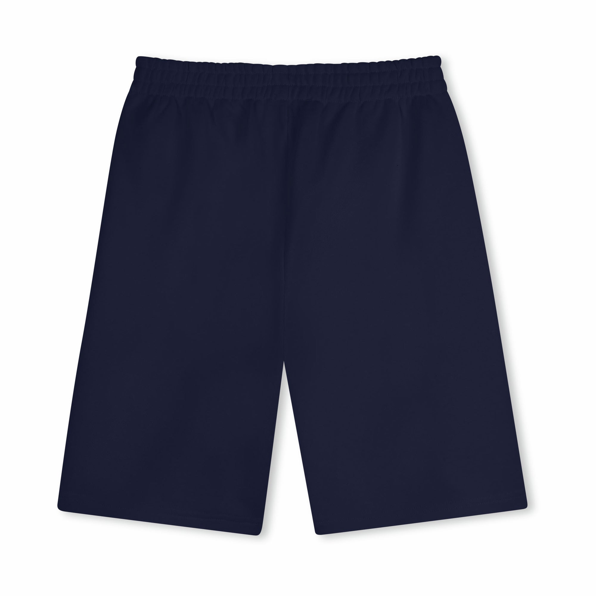 Boys & Girls Blue Embroidered Logo Cotton Shorts