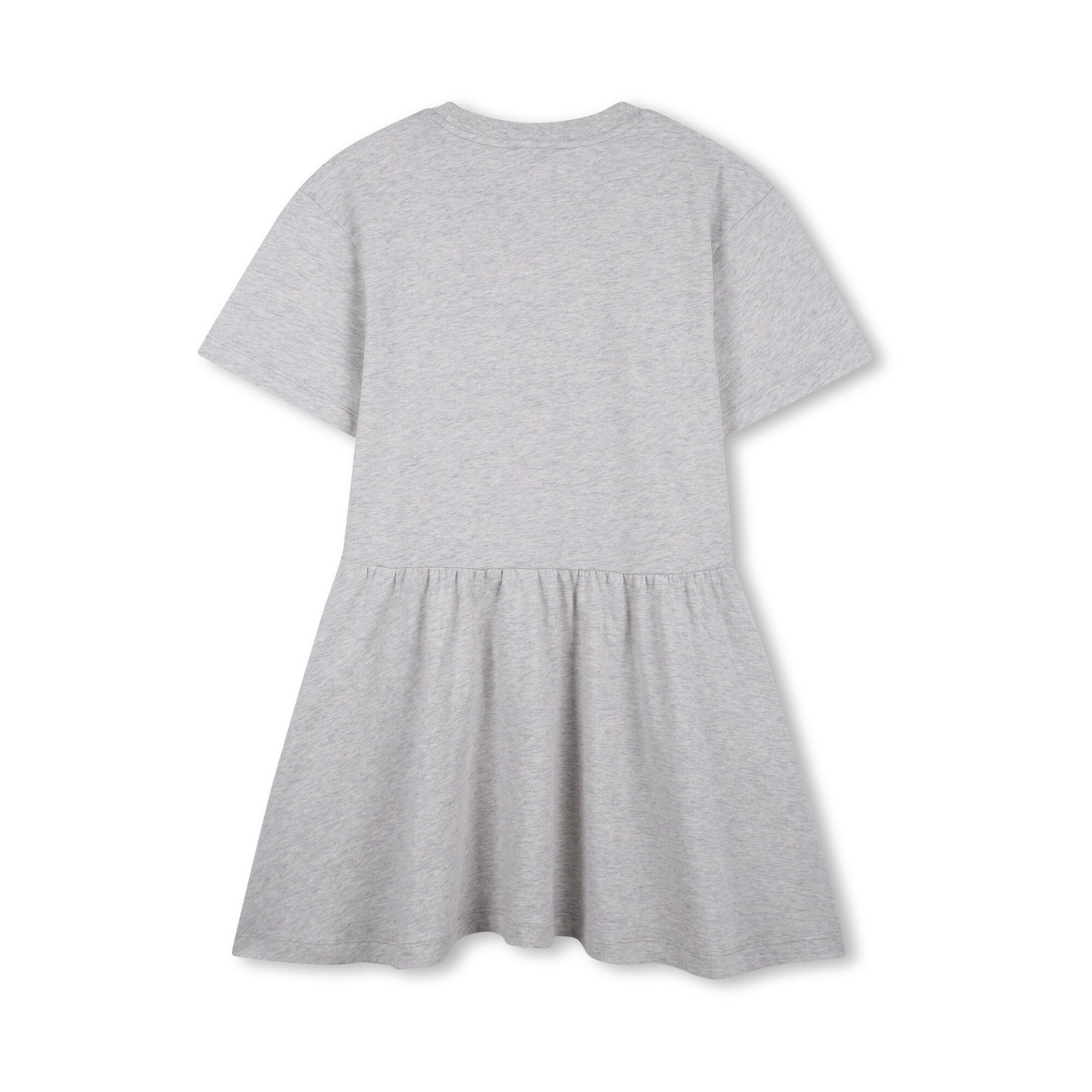 Girls Grey Tiger Printed Cotton Dress