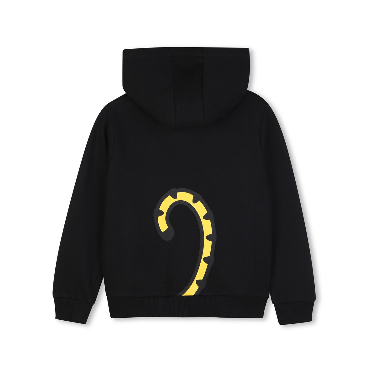 Boys & Girls Black Cotton Zip-Up Top