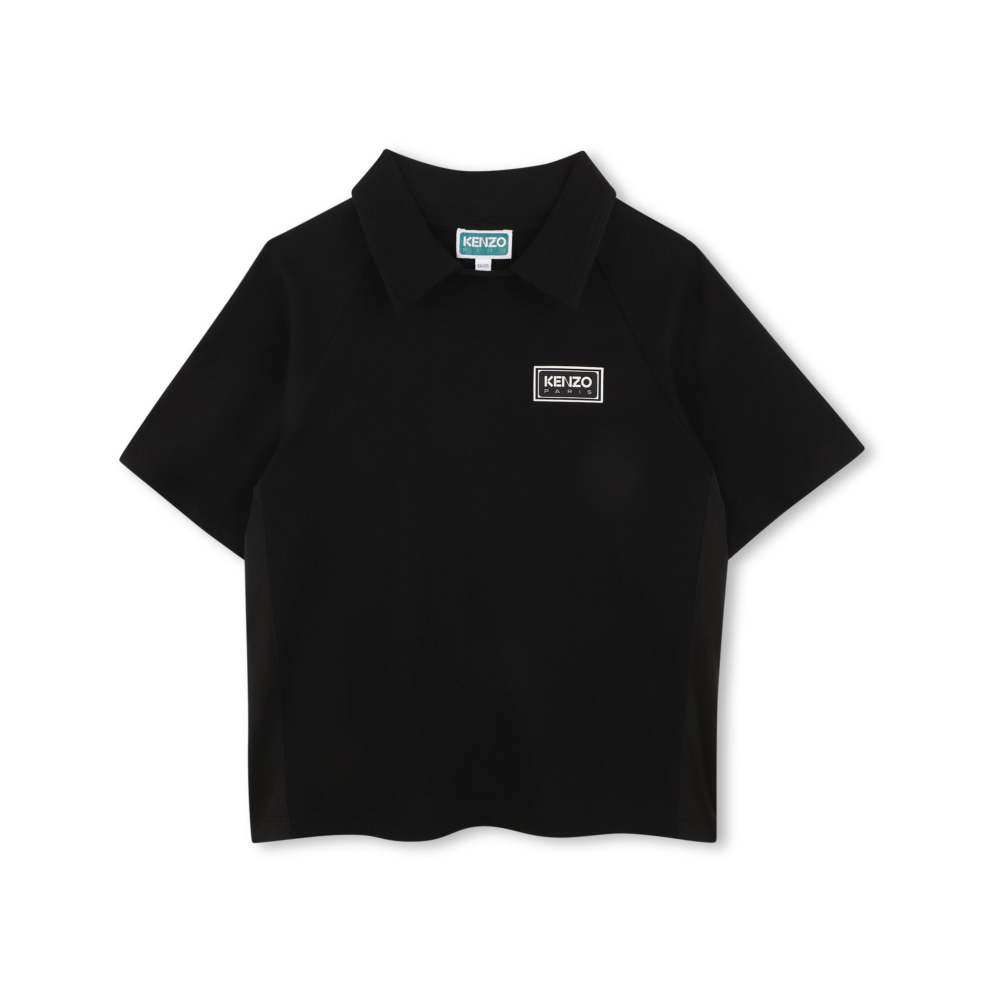 Boys Black Cotton Polo Shirt