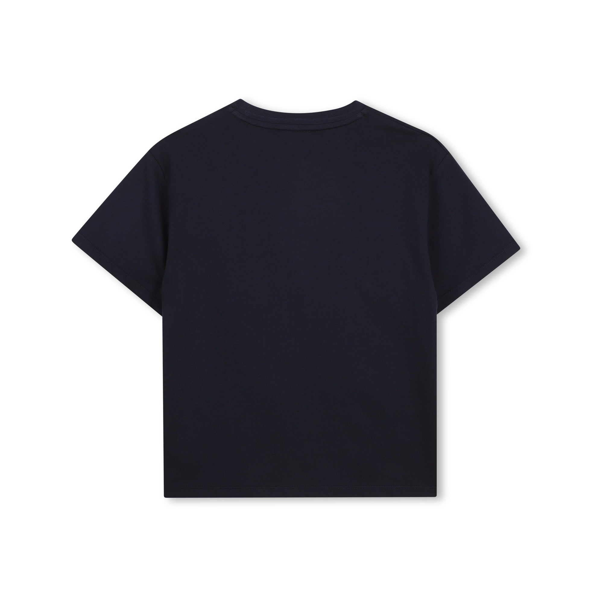 Boys & Girls Dark Blue Tiger Printed Cotton T-Shirt