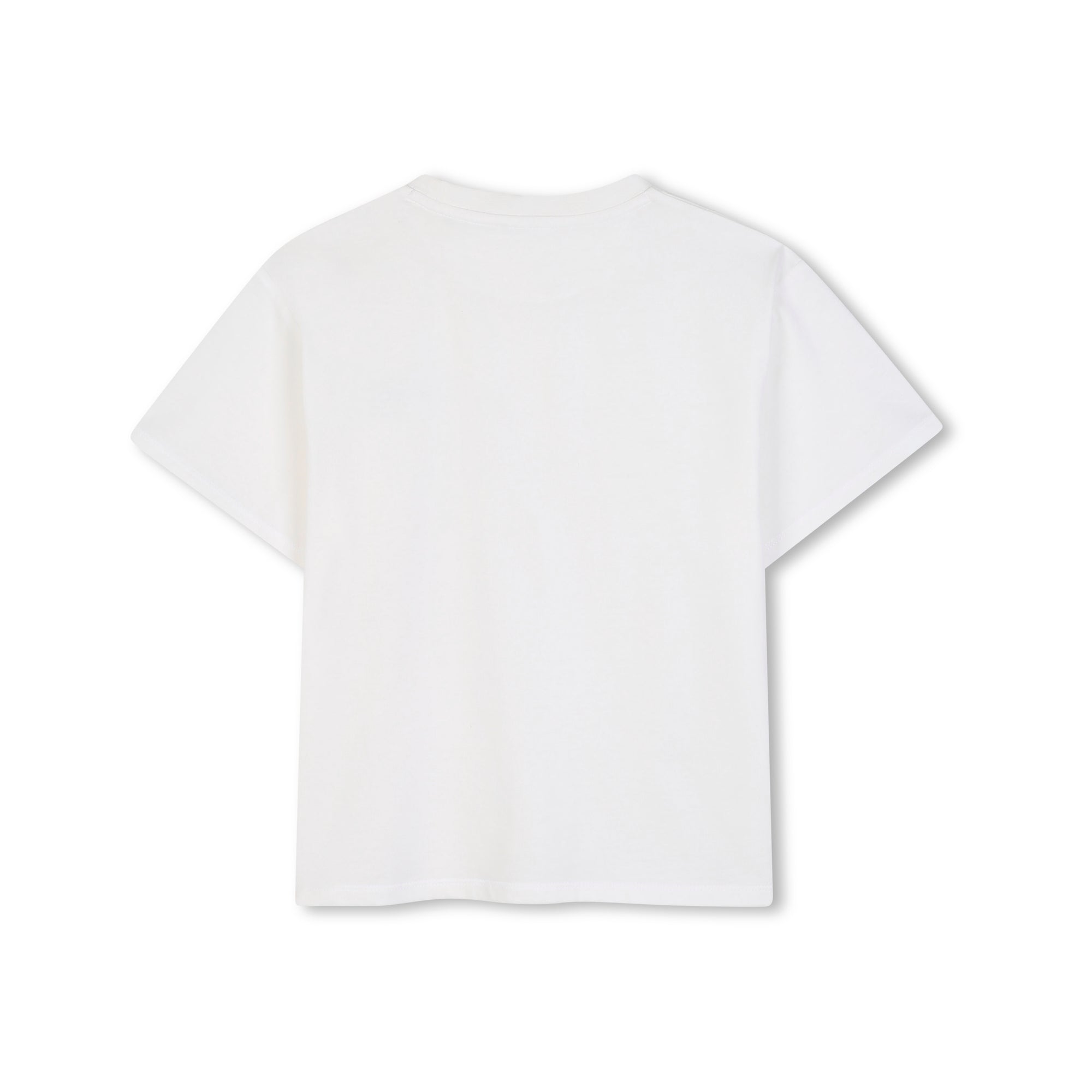 Boys & Girls White Cotton T-Shirt