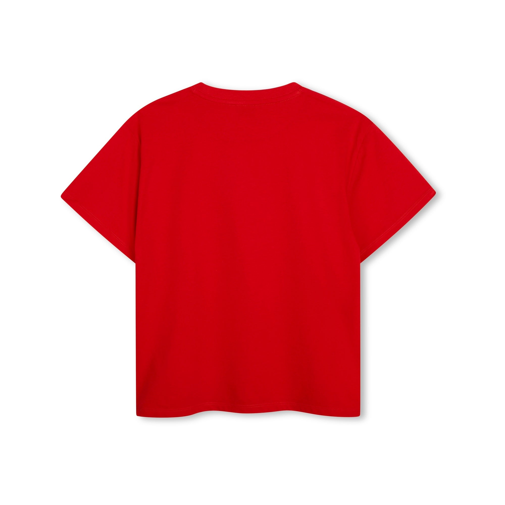 Boys & Girls Red Cotton T-Shirt