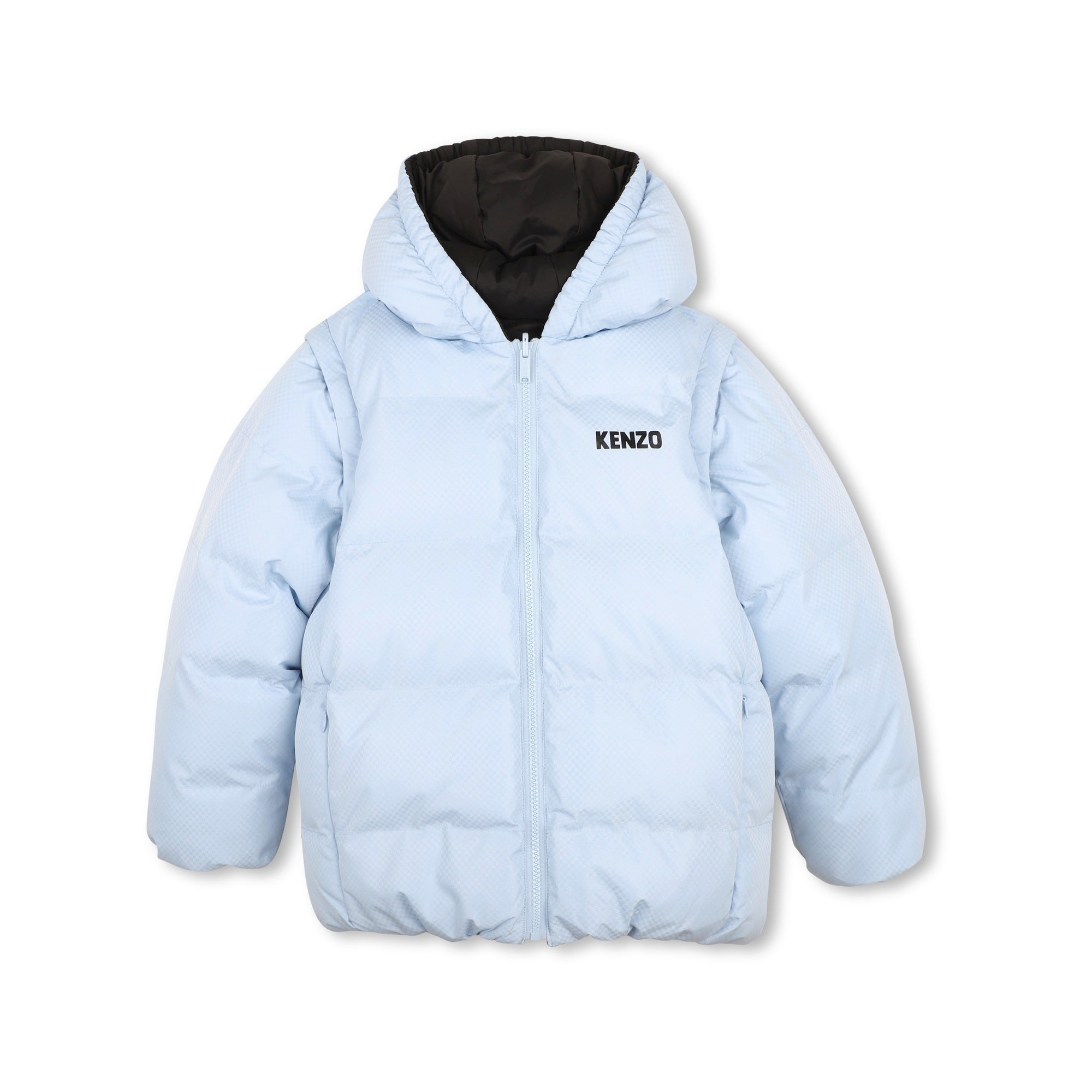 Boys Light Blue Reversible 2-in-1 Padded Jacket