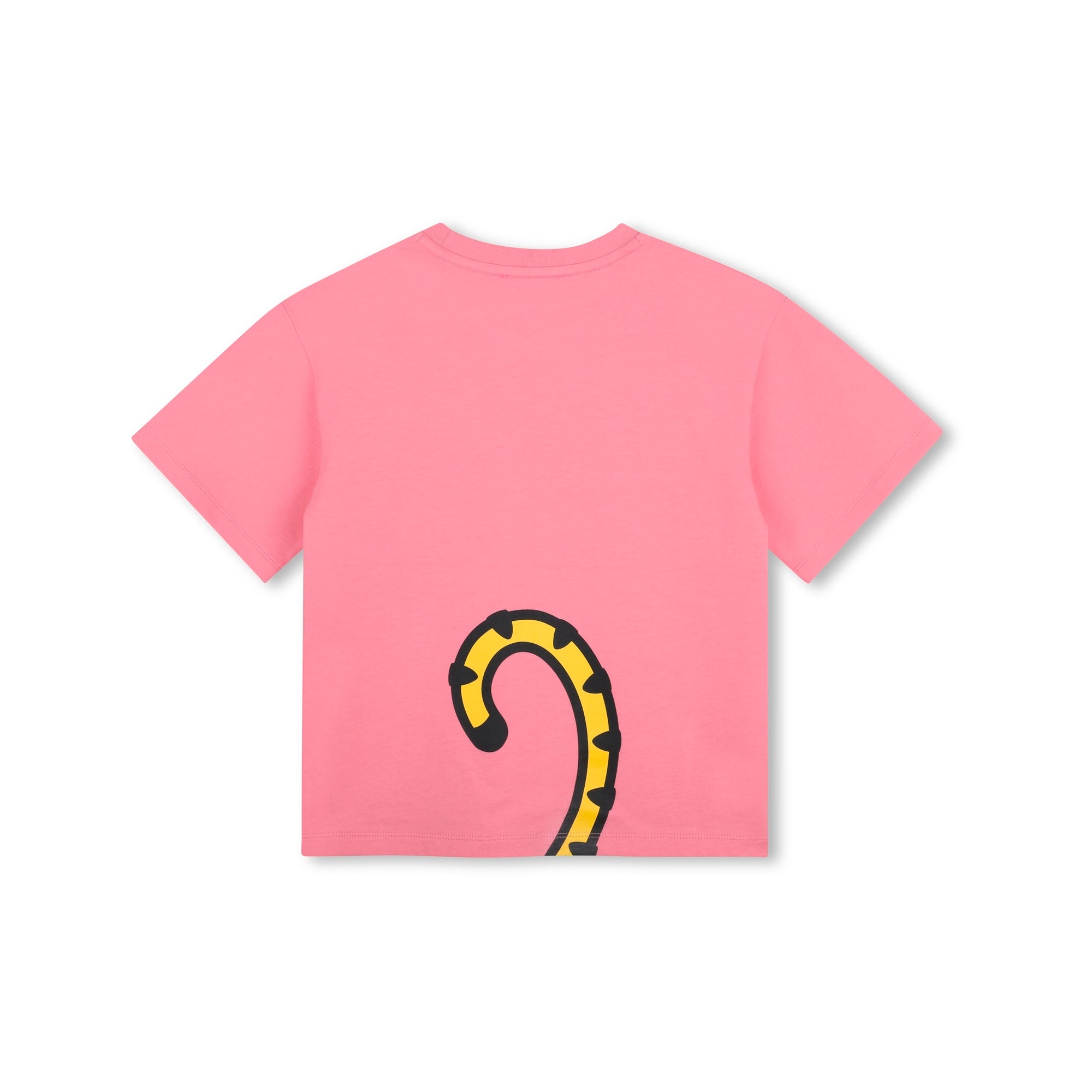 Girls Pink Tiger Printed Cotton T-Shirt