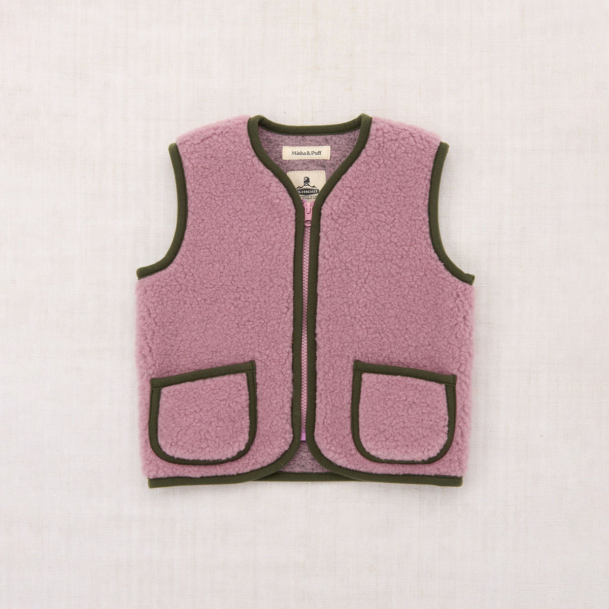 Boys & Girls Pink Sherpa Fleece Wool Gilet