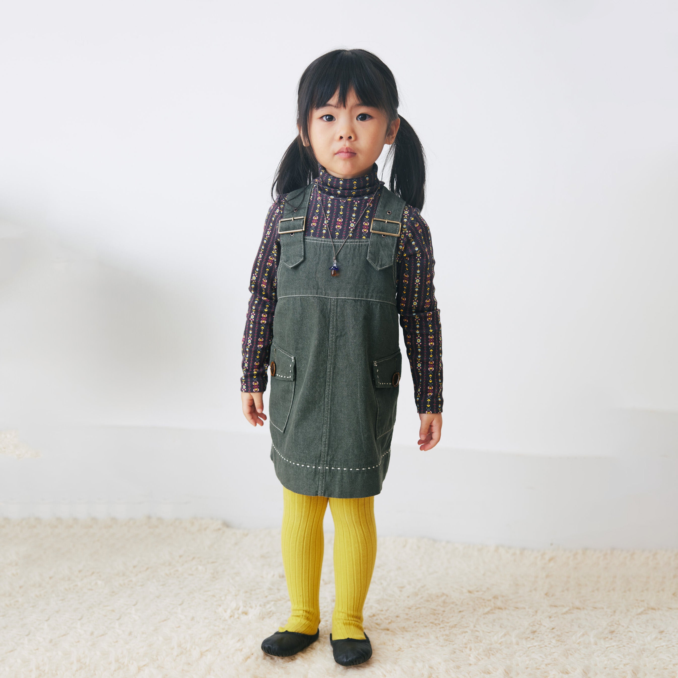 Boys & Girls Dark Brown Floral Cotton Polo Shirt