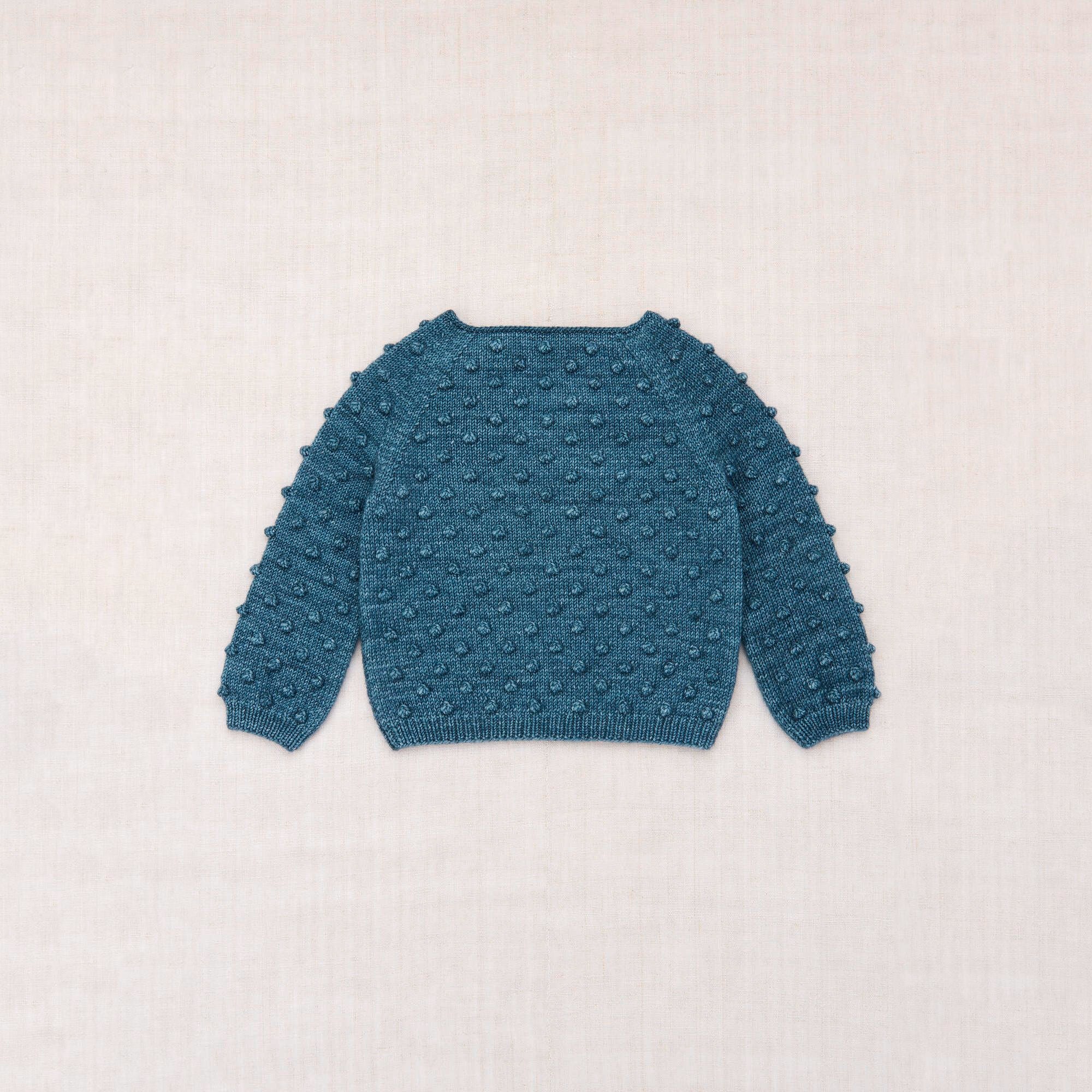 Boys & Girls Blue Popcorn Wool Sweater