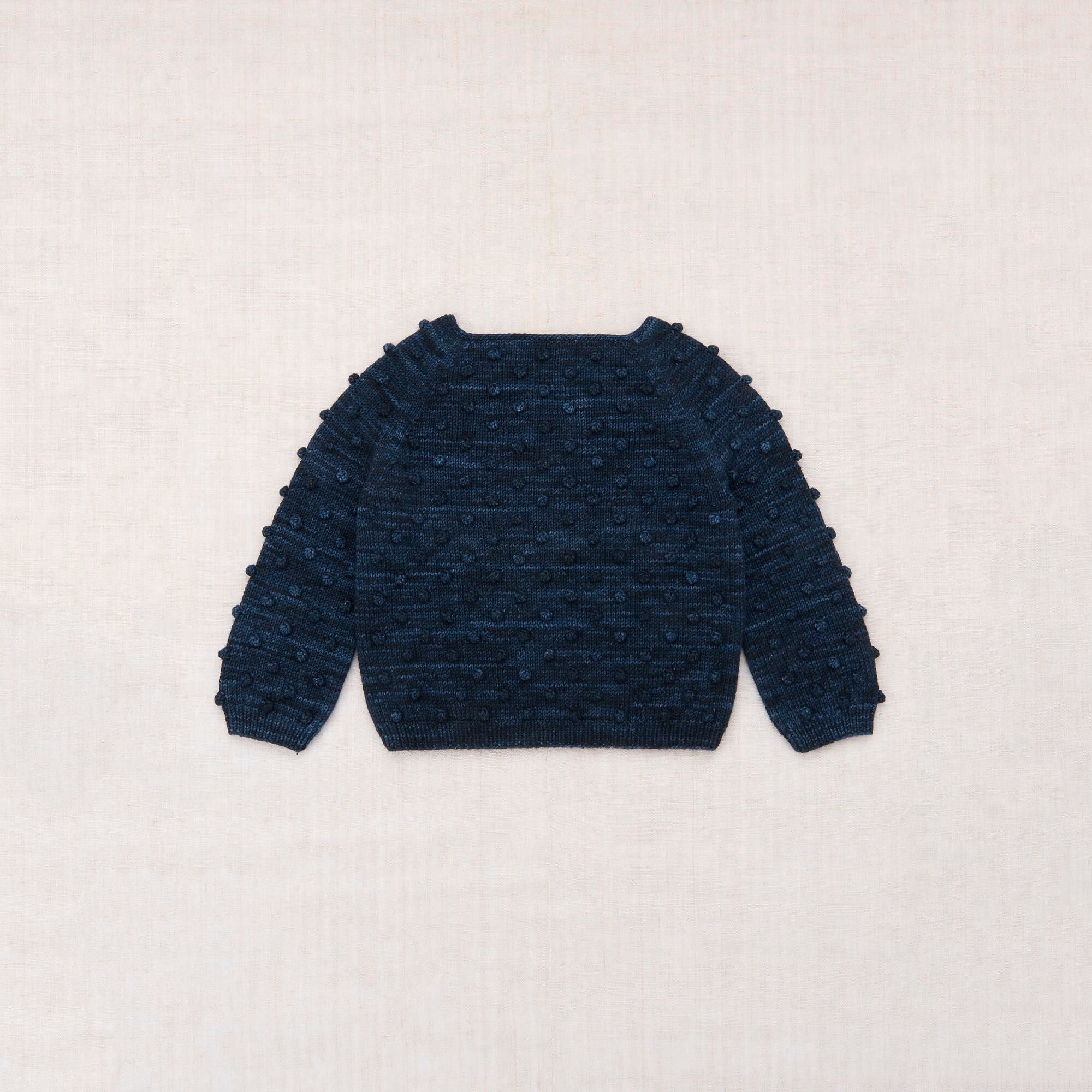 Boys & Girls Navy Popcorn Wool Sweater