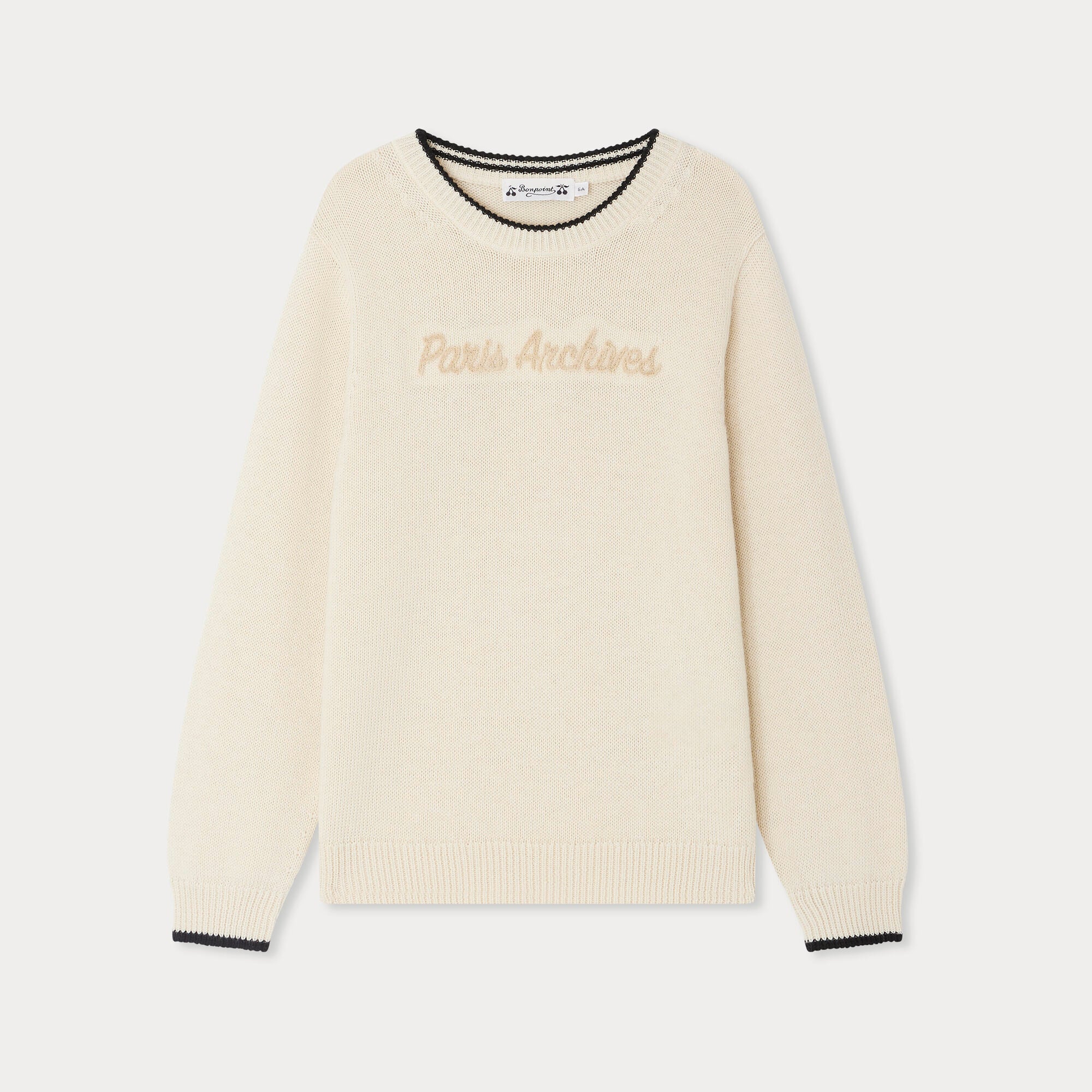 Boys Ivory Knit Wool Sweater