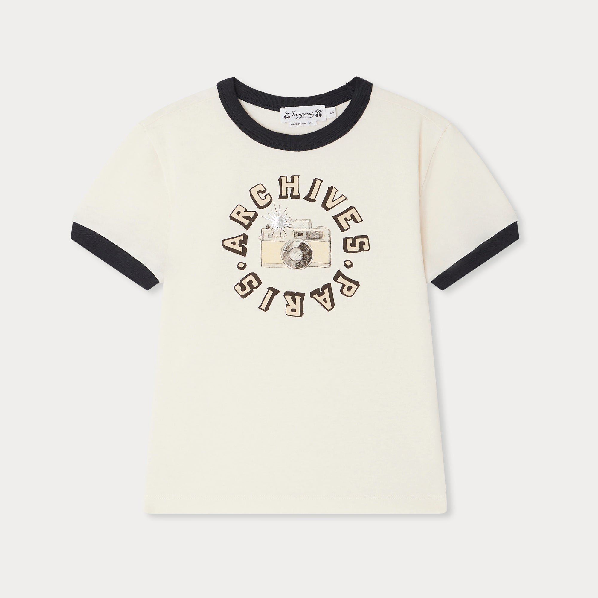 Boys Ivory Logo Cotton T-Shirt
