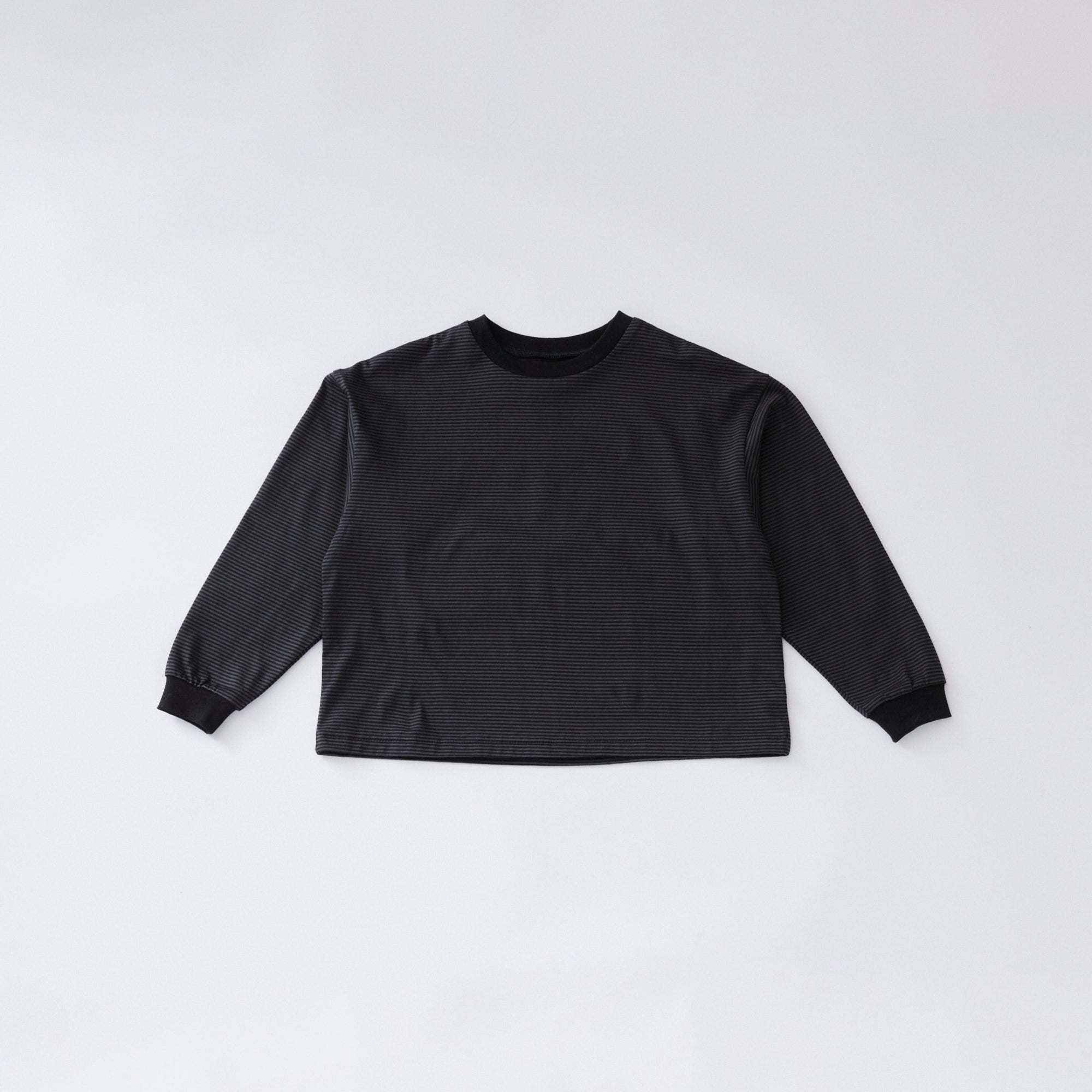 Boys & Girls Black Stripes Cotton T-Shirt