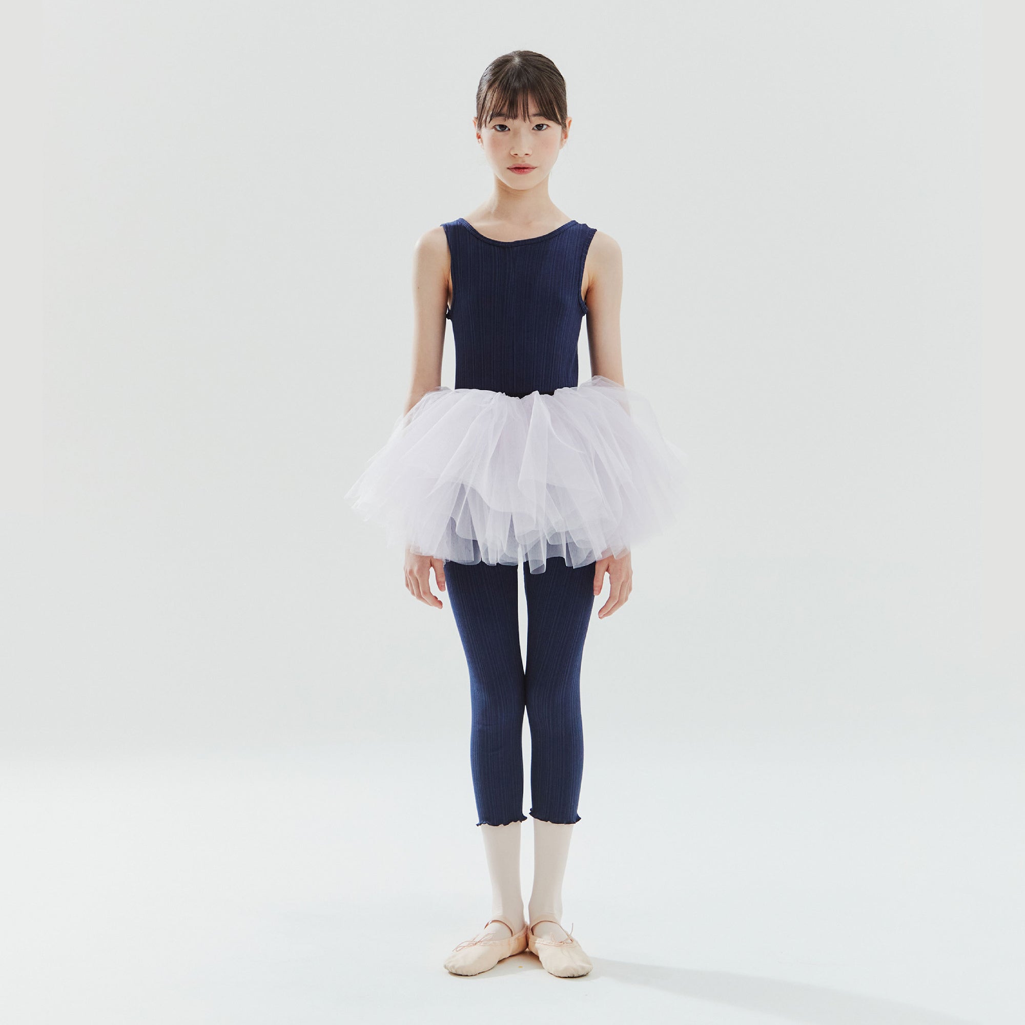 Girls Navy Ballet Jumpsuit