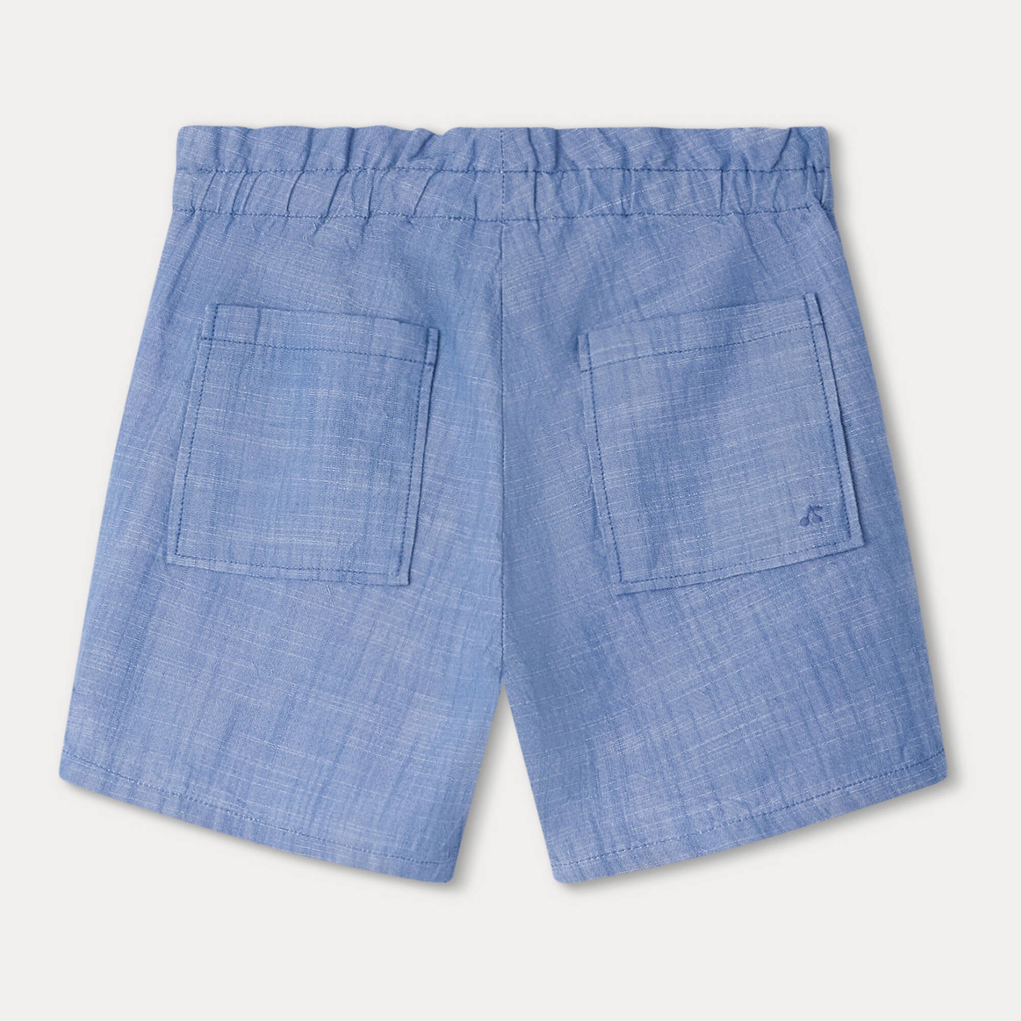 Girls Blue Cotton Shorts