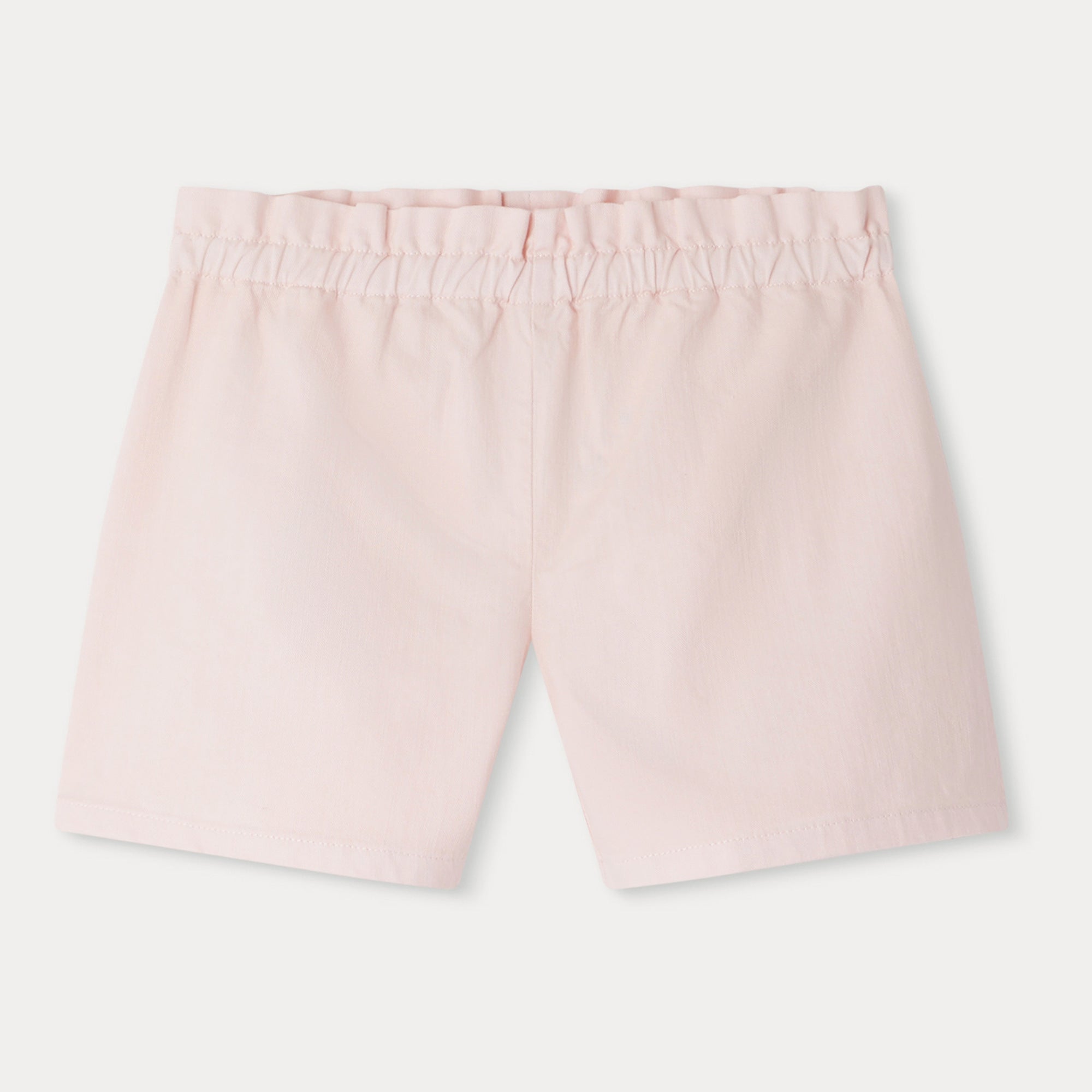 Girls Pink Cotton Shorts