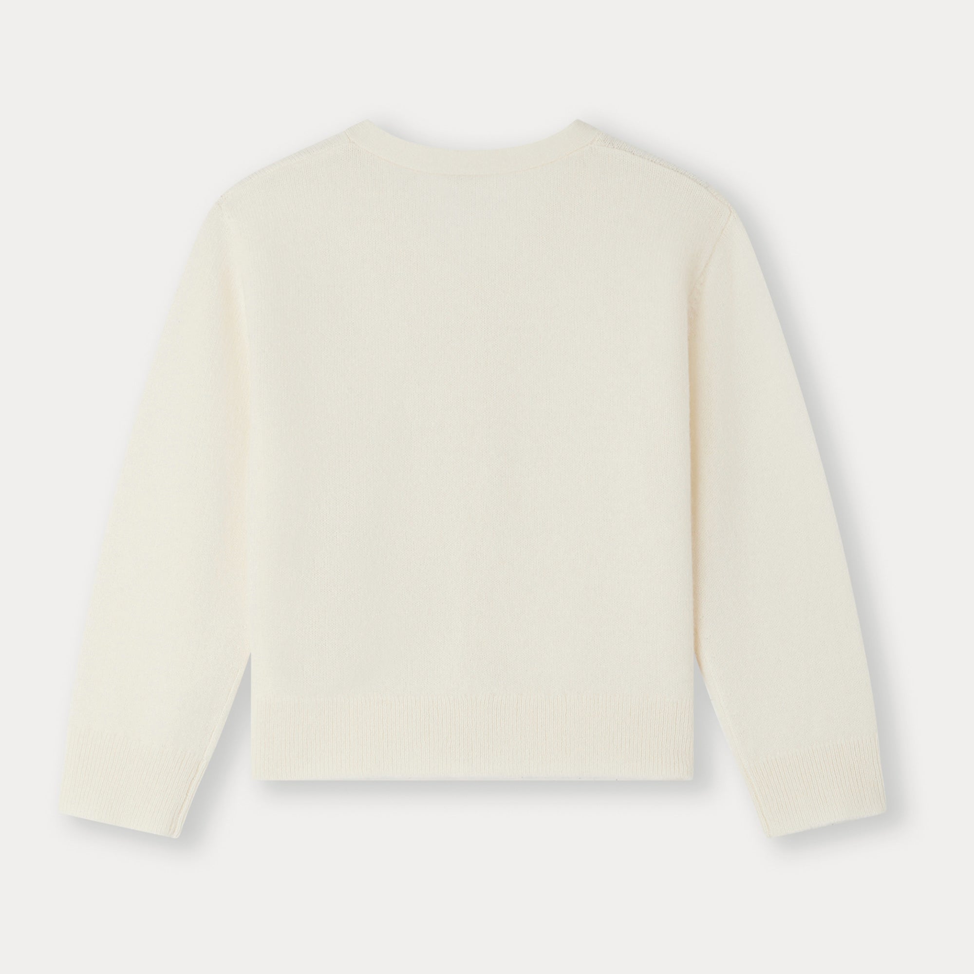 Girls White Cashmere Cardigan