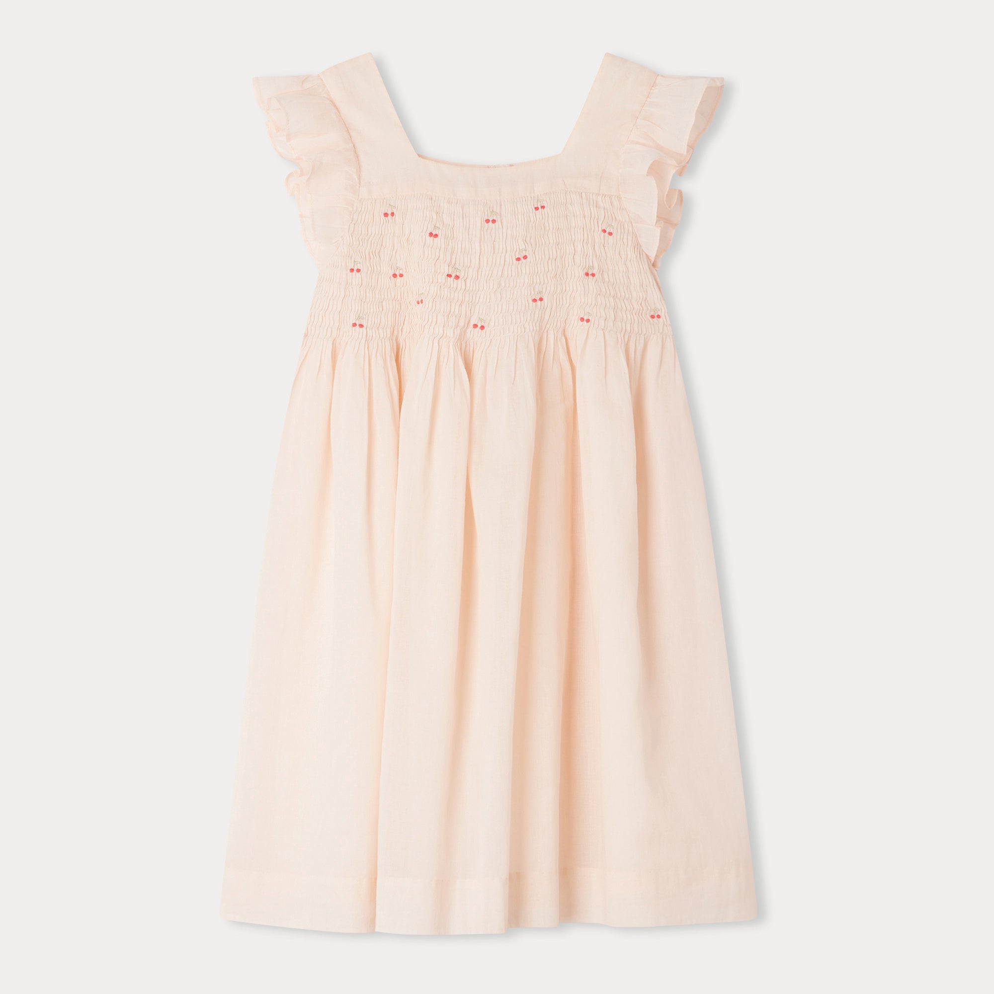 Girls Light Pink Cotton Dress
