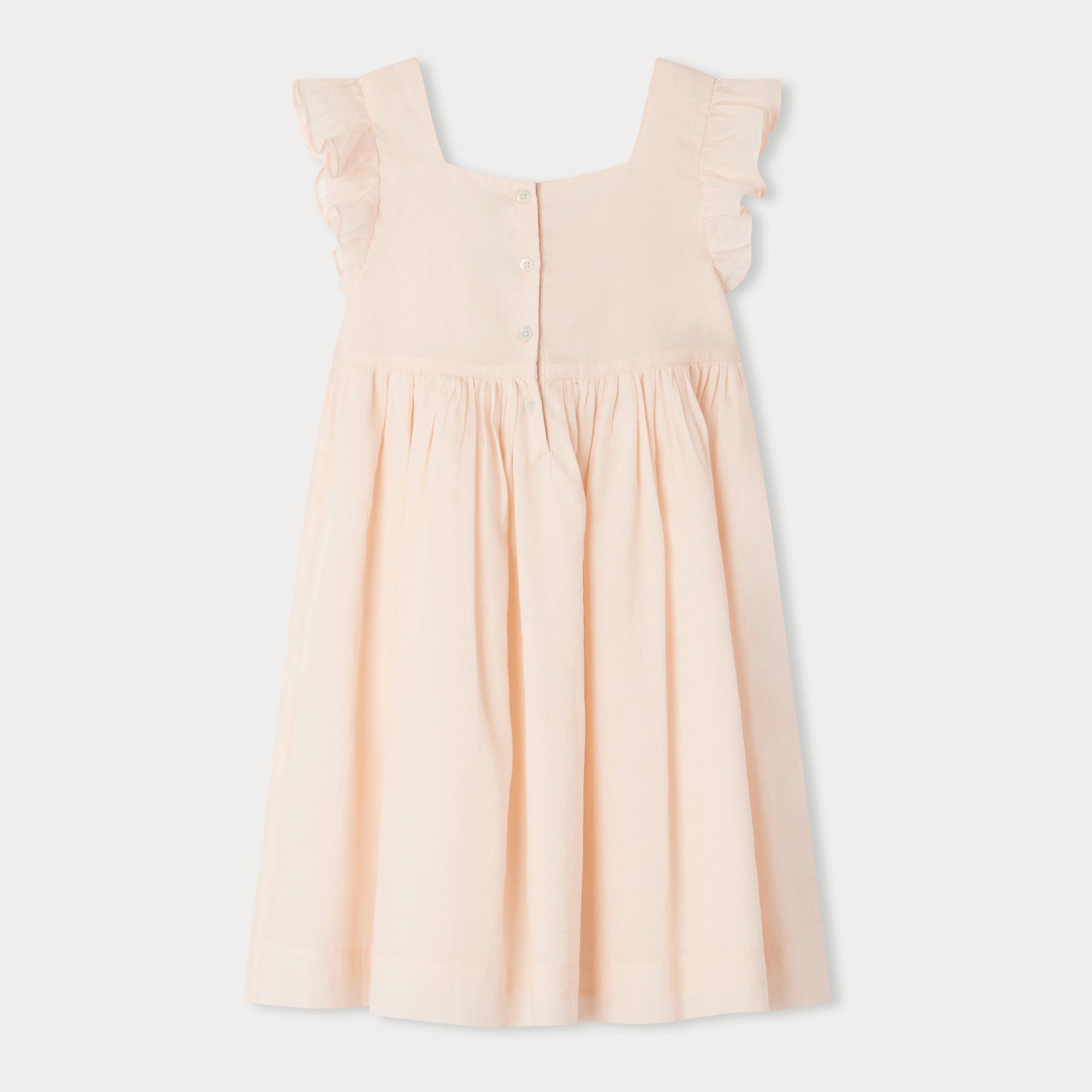 Girls Light Pink Cotton Dress