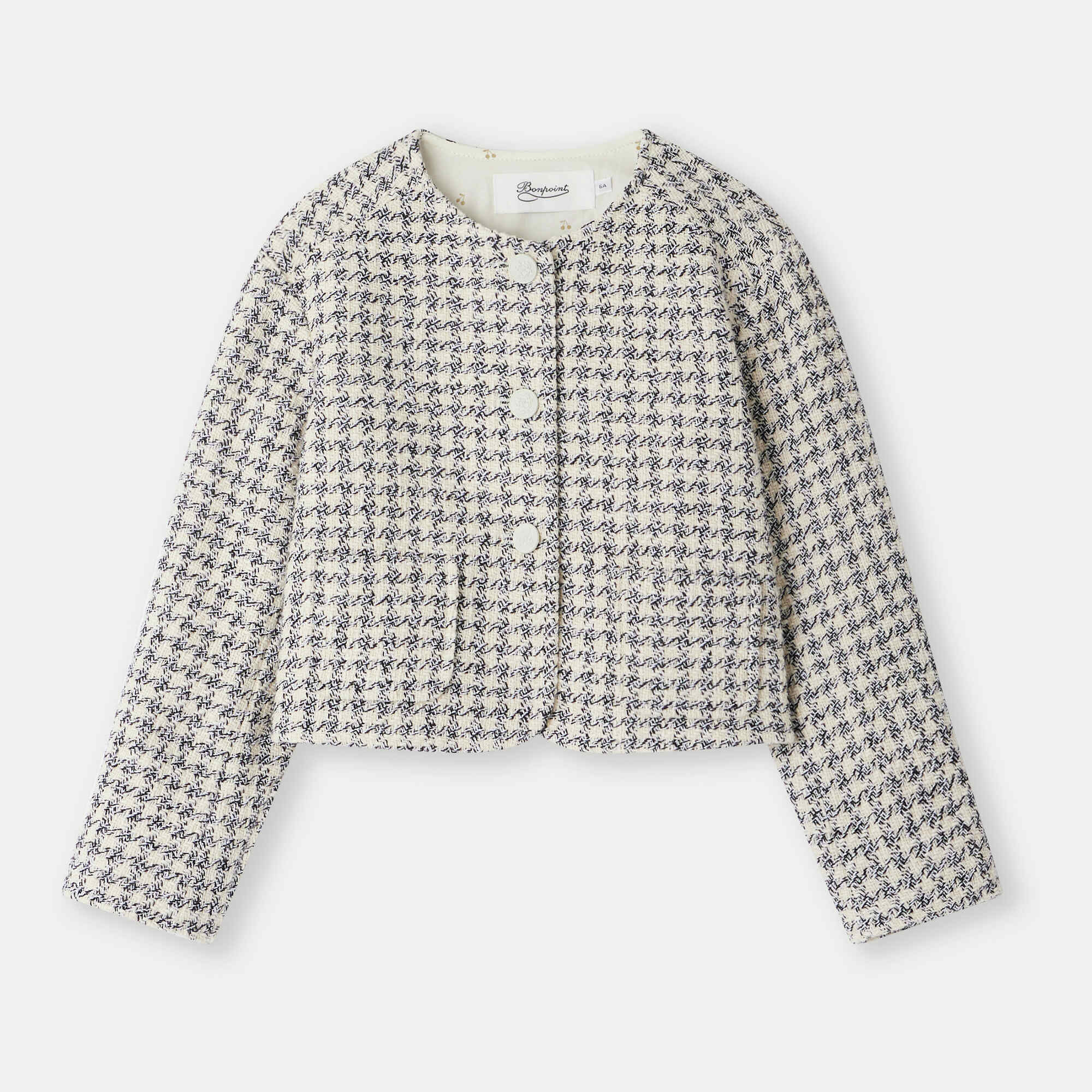 Girls Blue Check Jacket