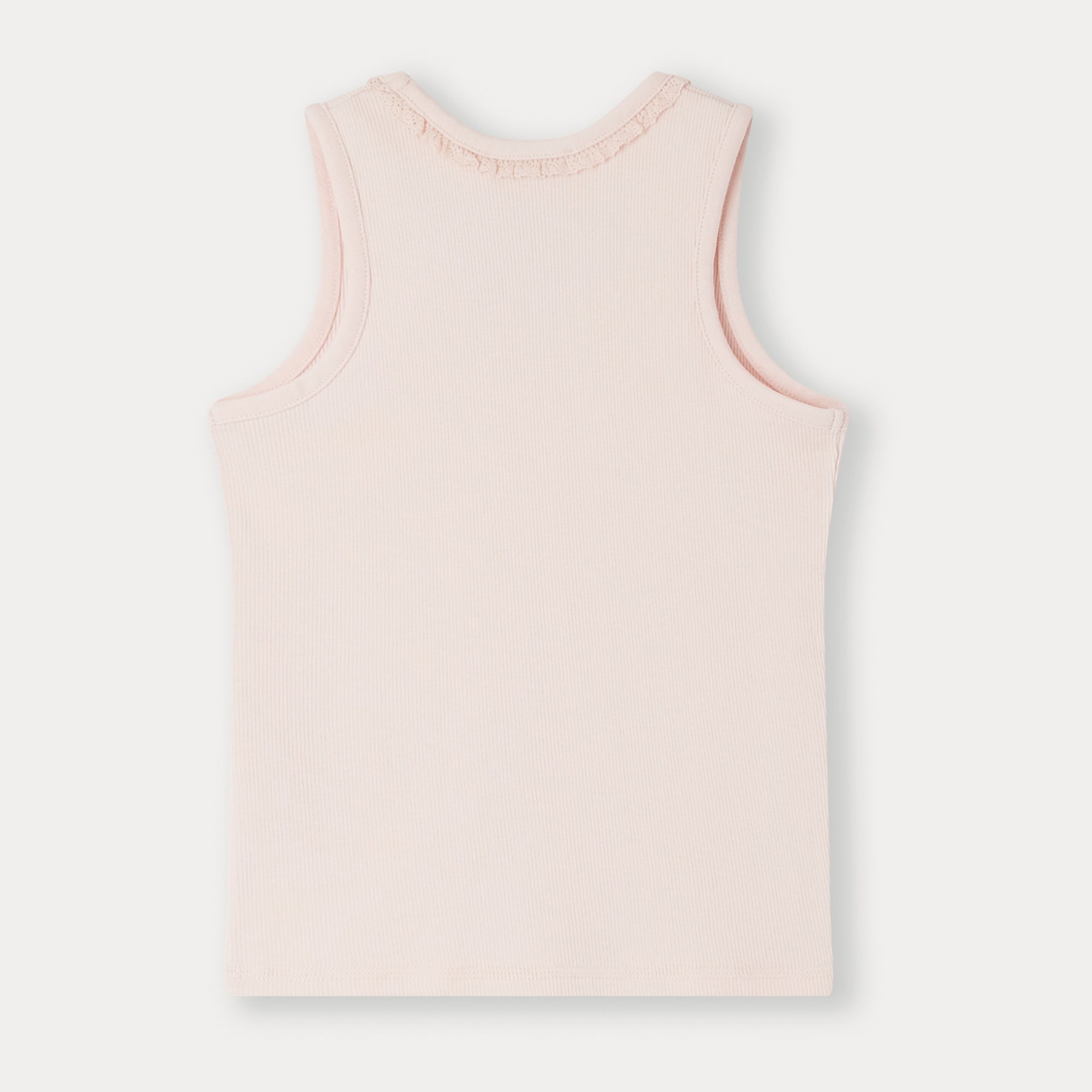 Girls Pale Pink Cotton Vest