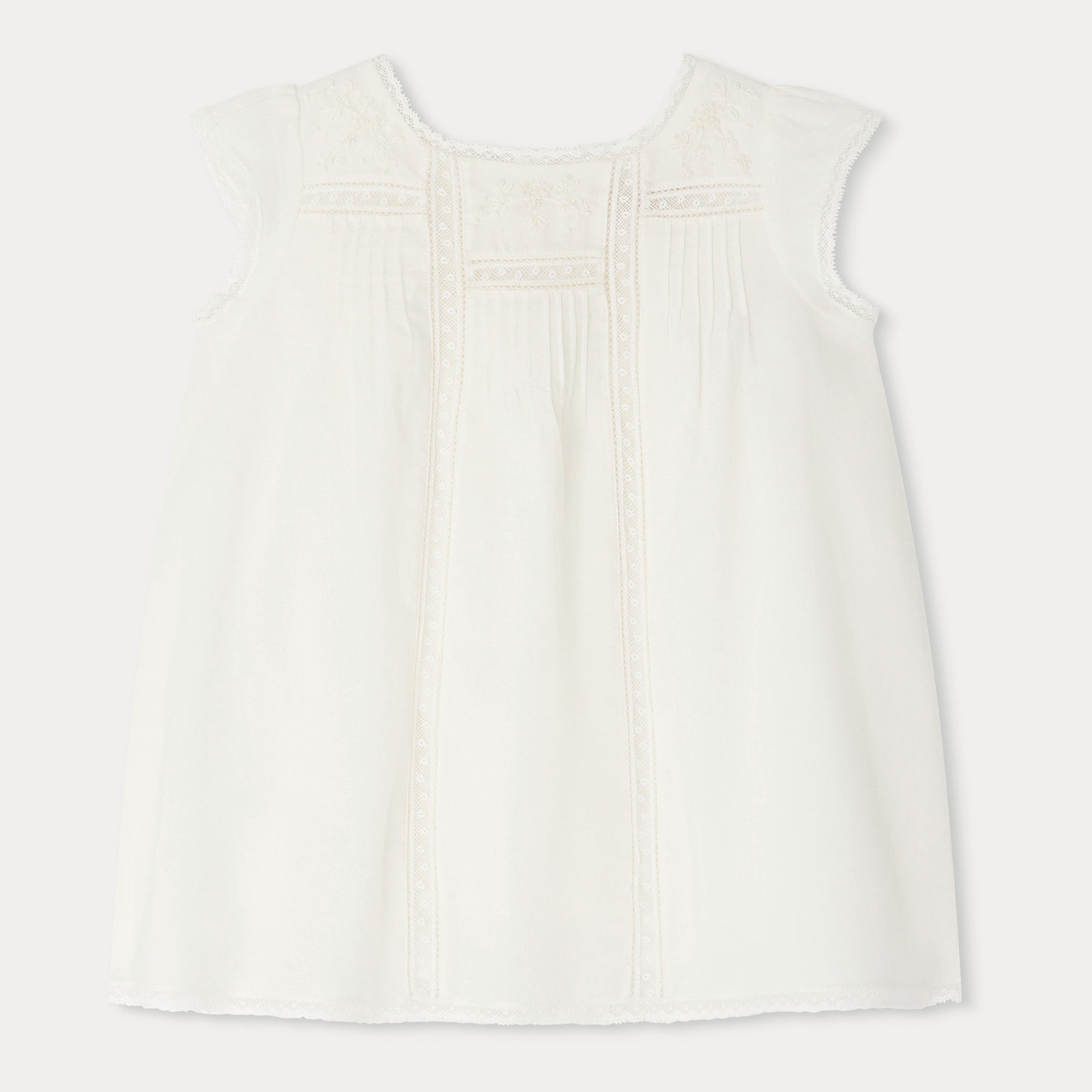 Baby Girls White Cotton Dress