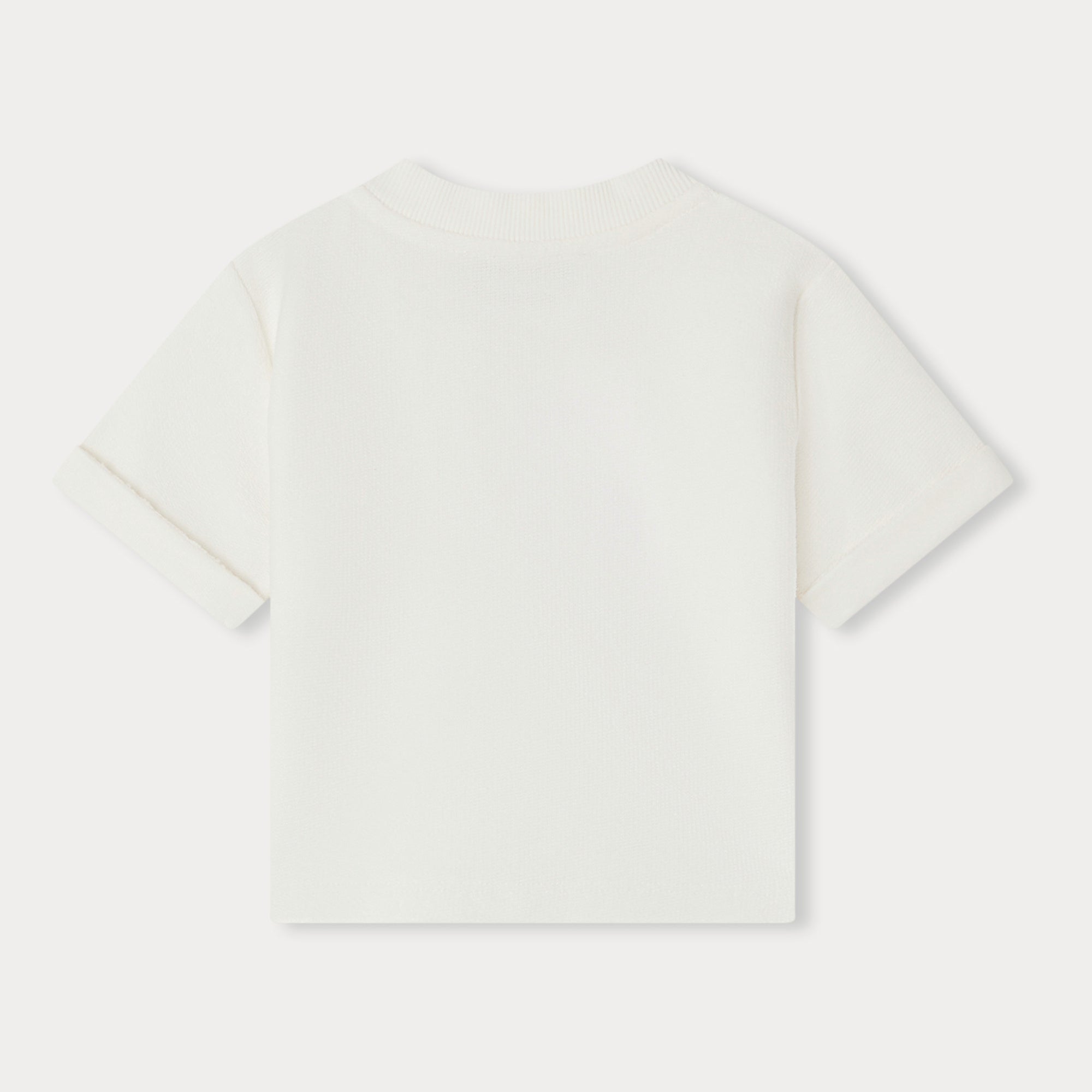Baby Girls White Cotton T-Shirt