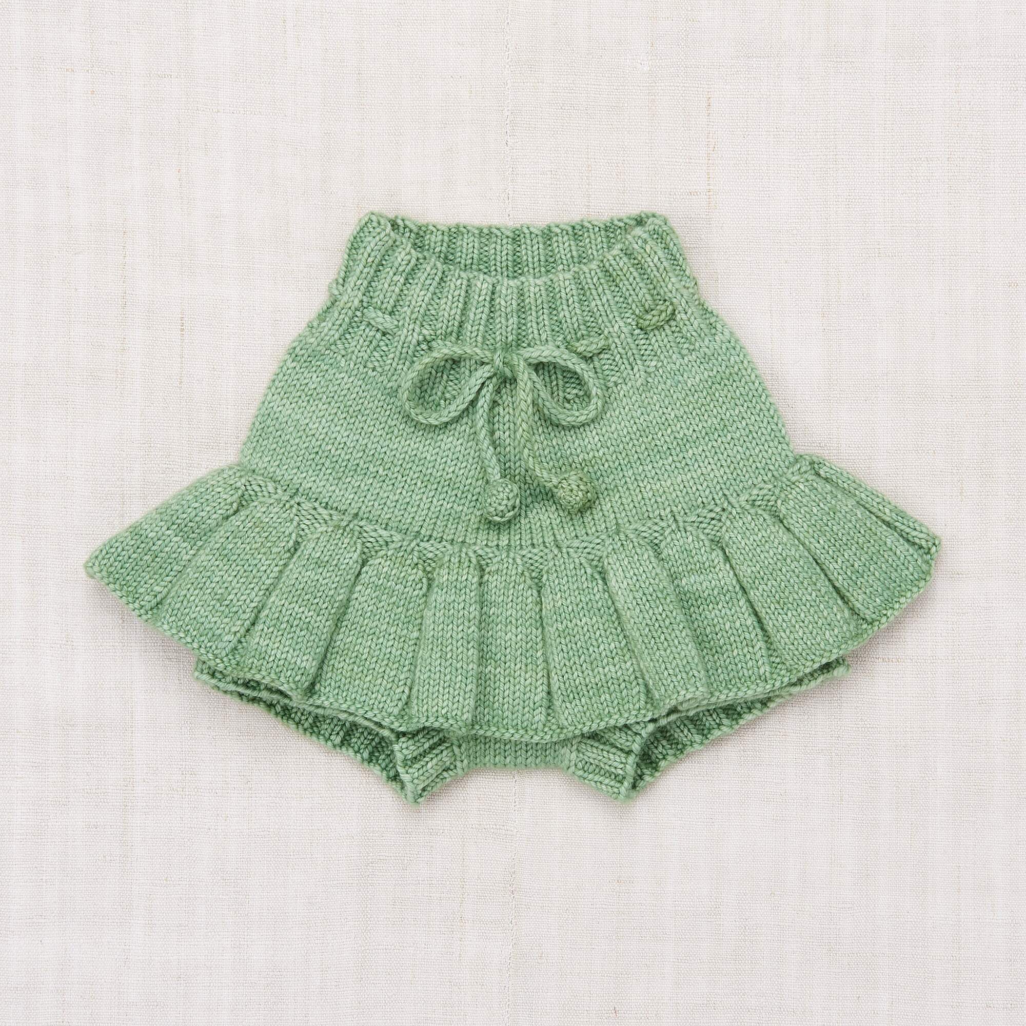 Girls Green Wool Skirt
