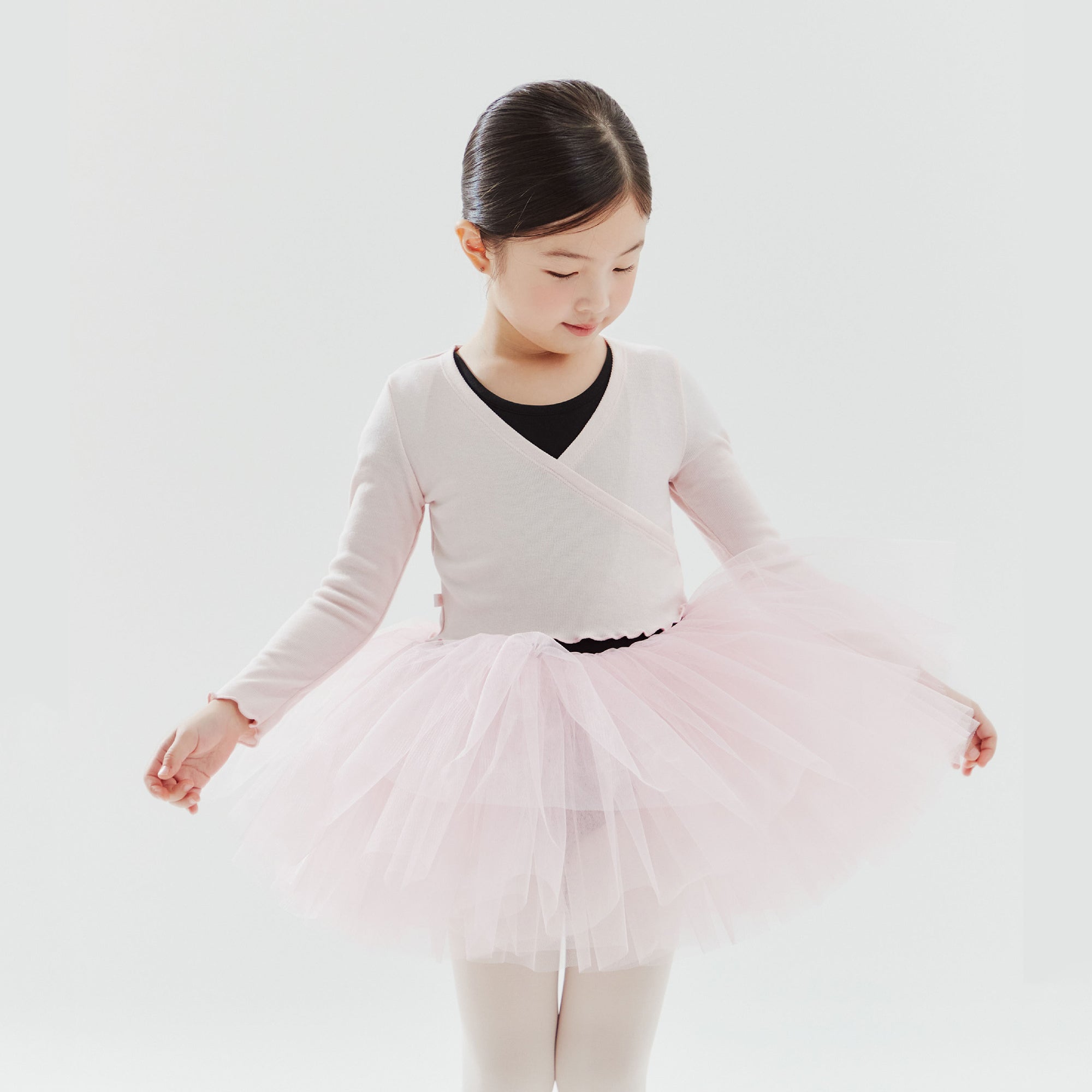 Girls Pink Ballet V-neck T-Shirt