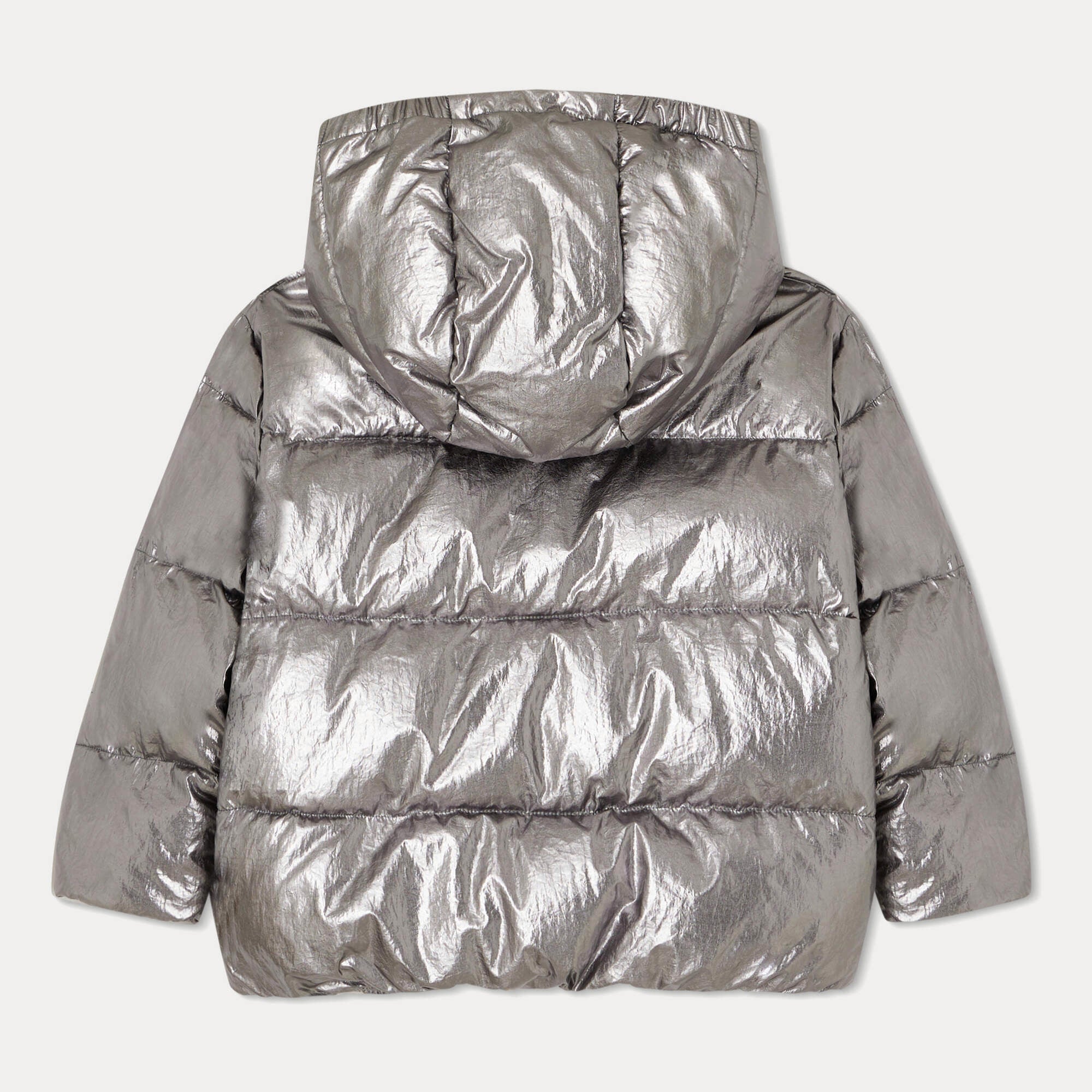 Girls Silver Padded Jacket