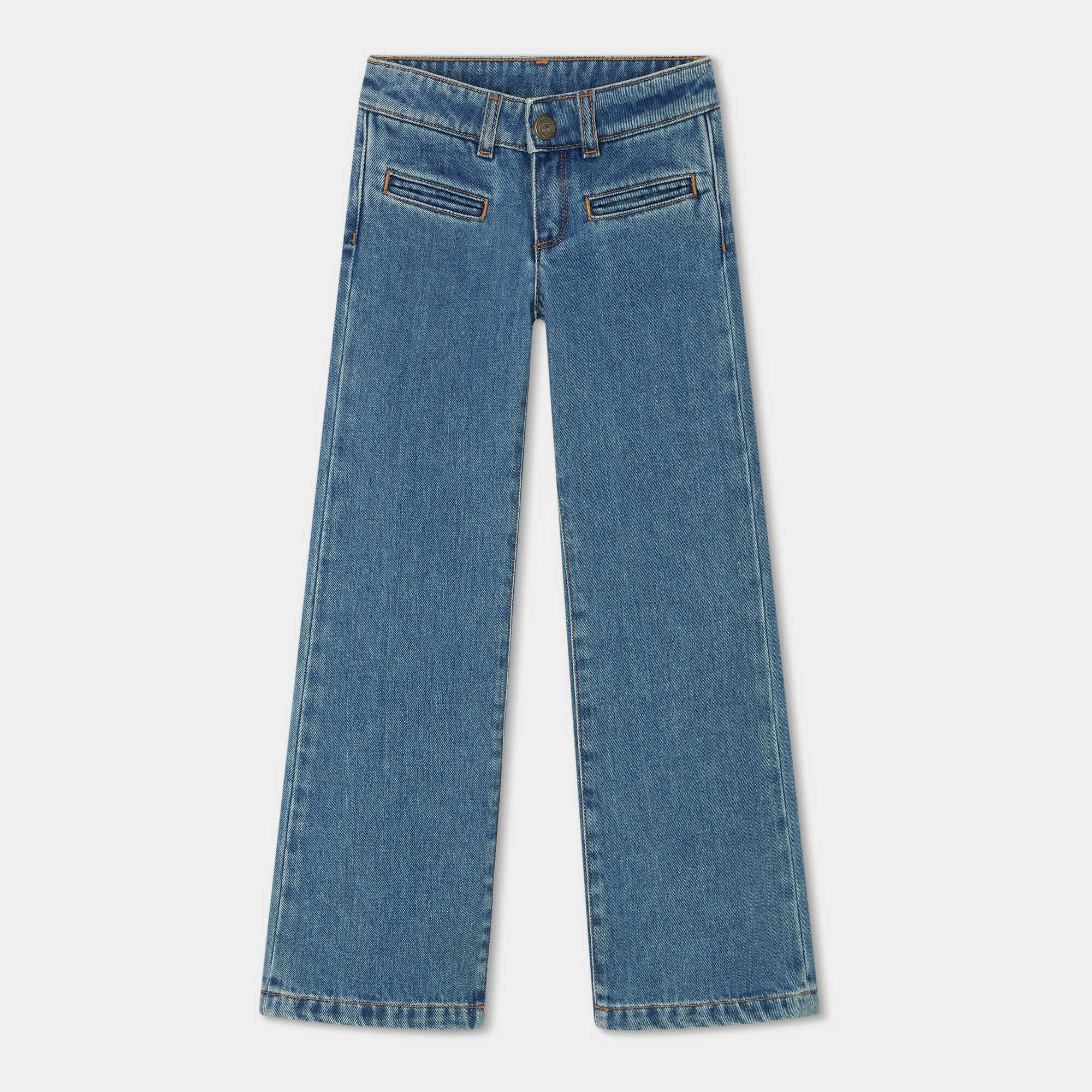 Girls Blue Denim Trousers