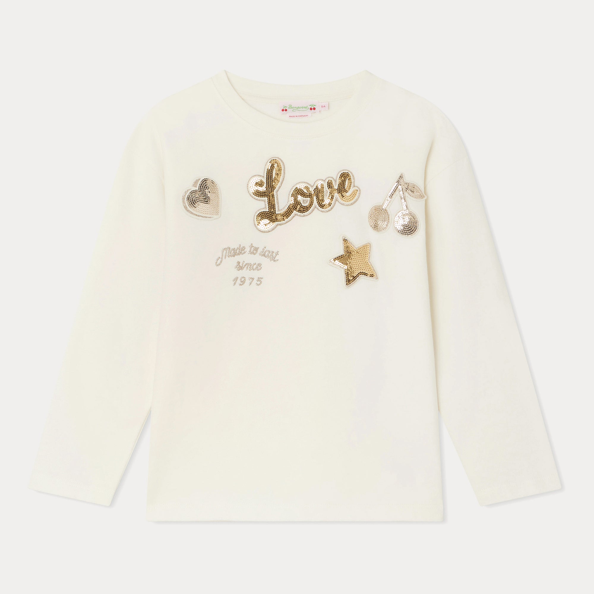 Girls White Logo Cotton T-Shirt