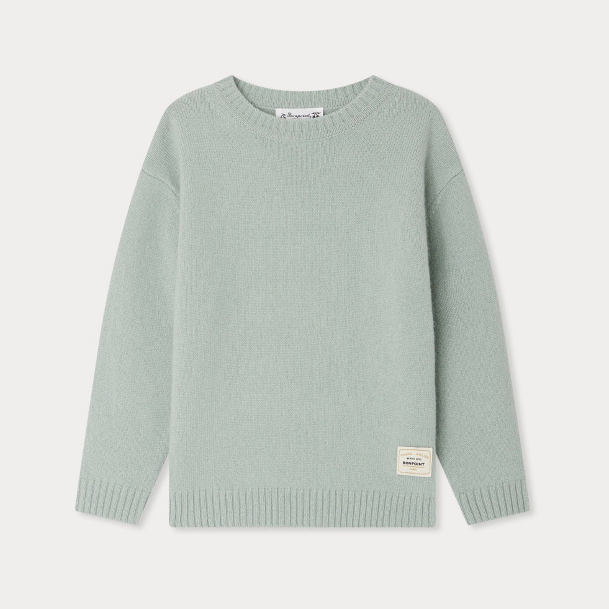 Boys Light Green Wool Sweater