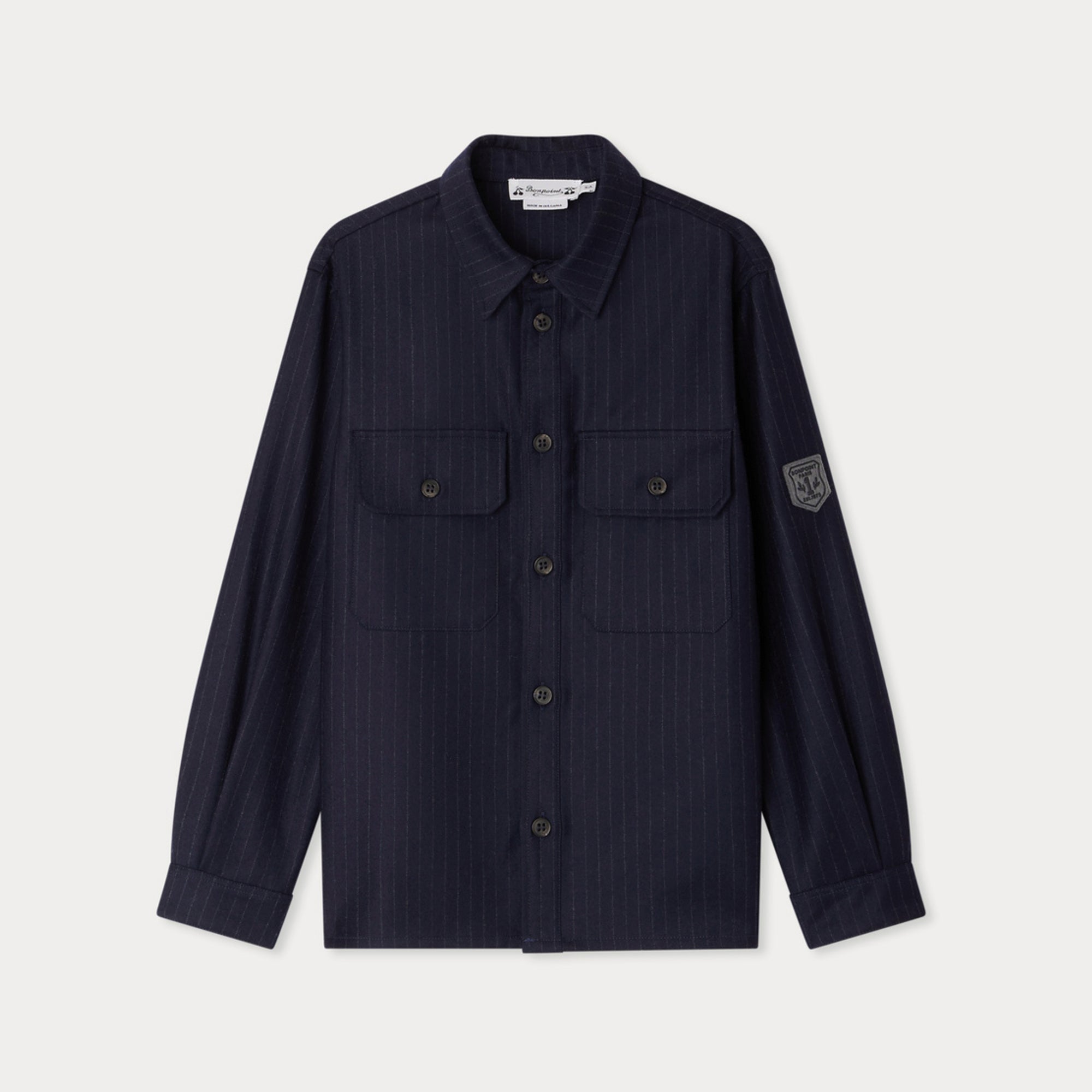 Boys Blue Stripes Wool Shirt