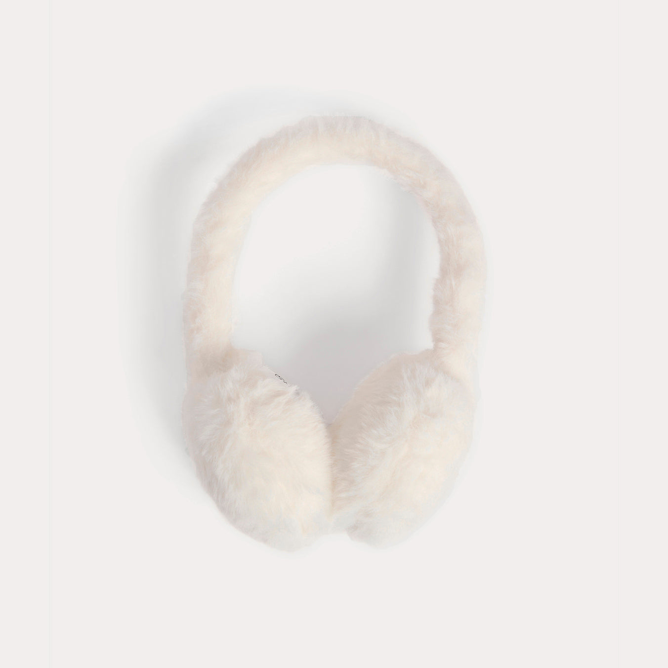 Girls White Faux Fur Earmuffs