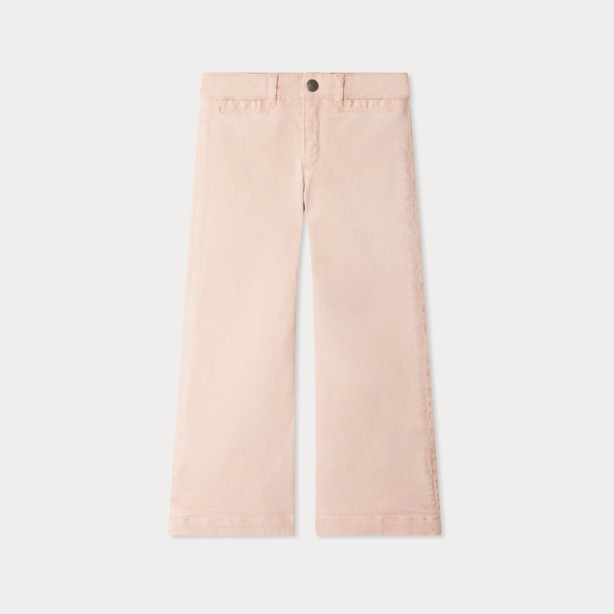 Girls Light Pink Cotton Trousers