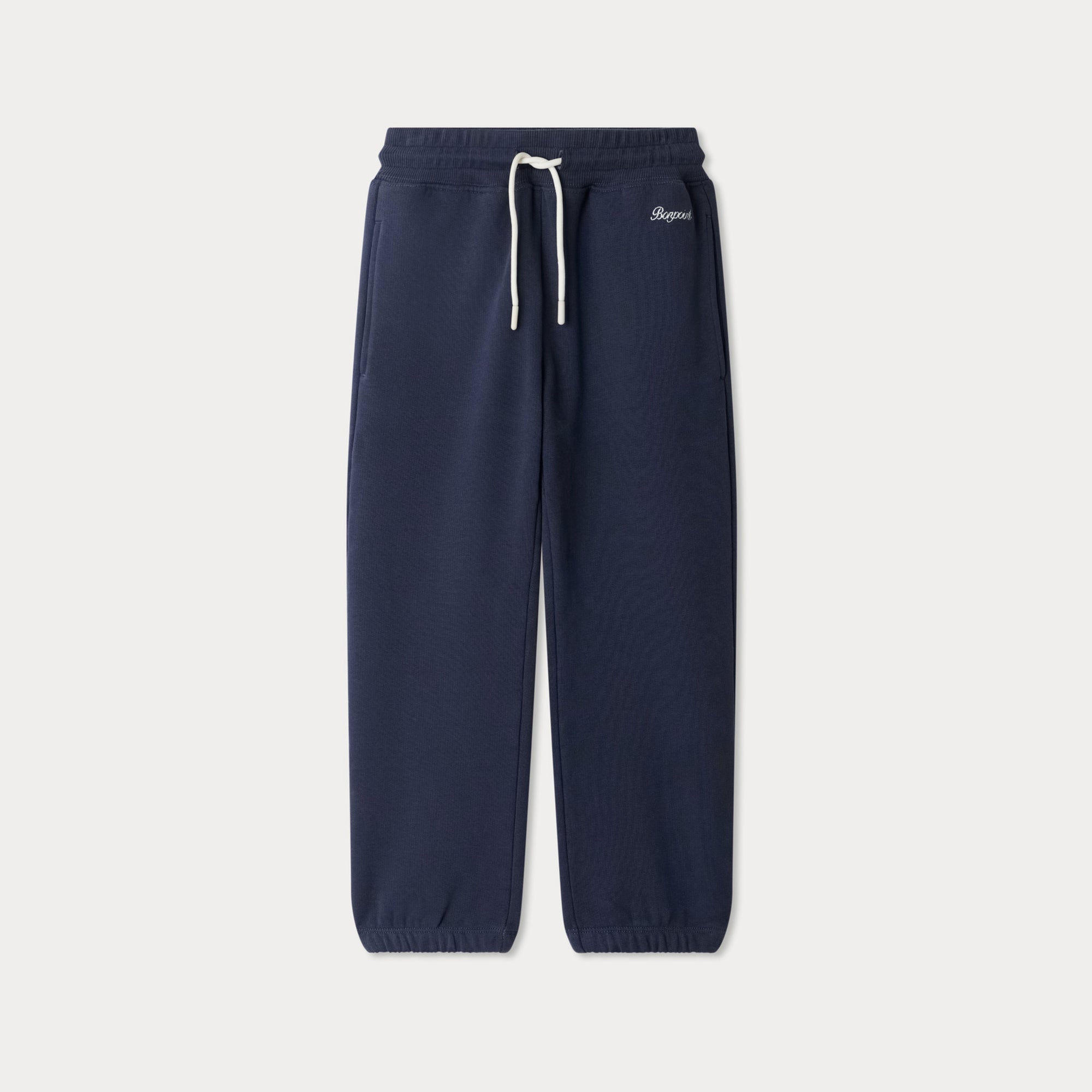 Boys & Girls Navy Embroidered Logo Cotton Trousers