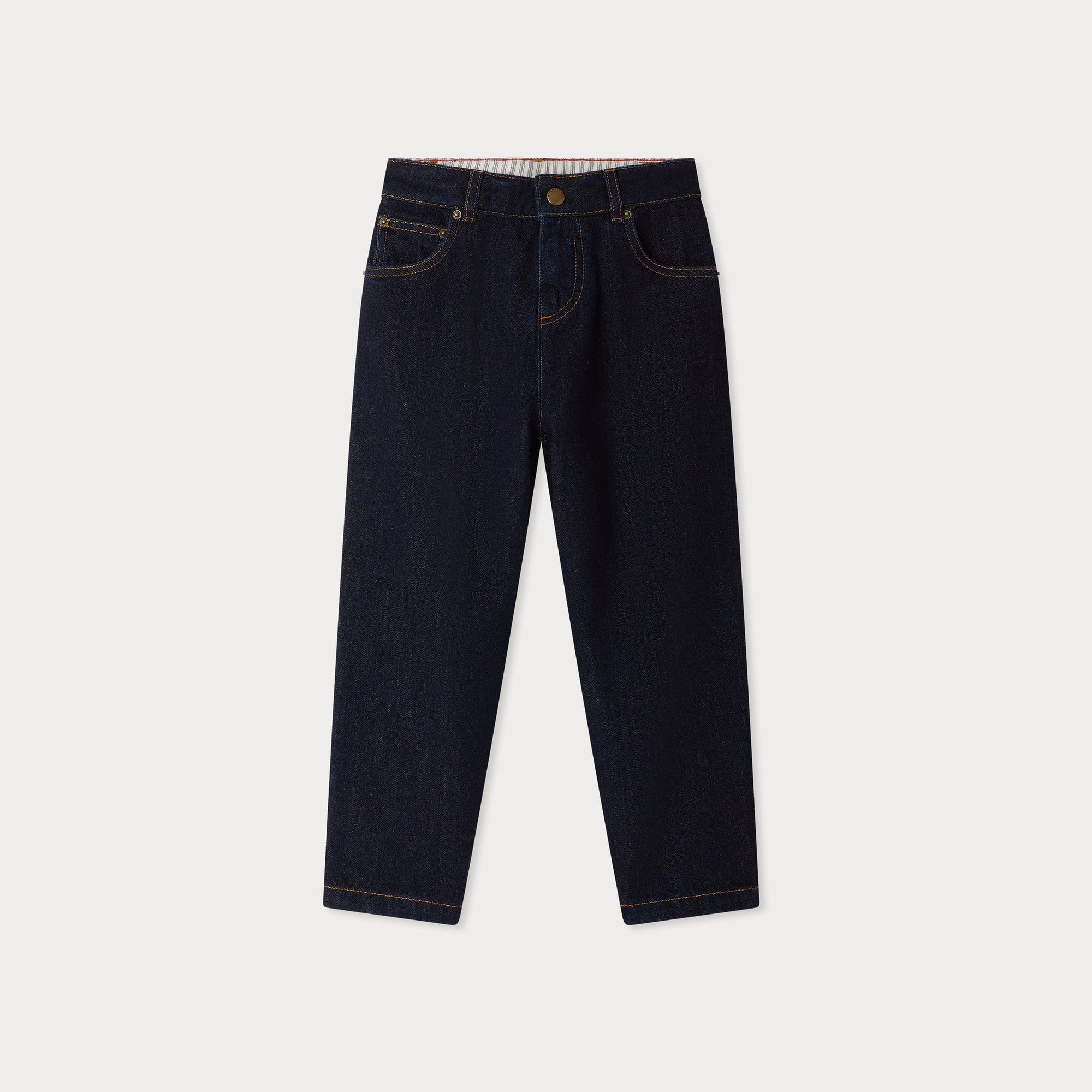 Boys Dark Blue Denim Trousers