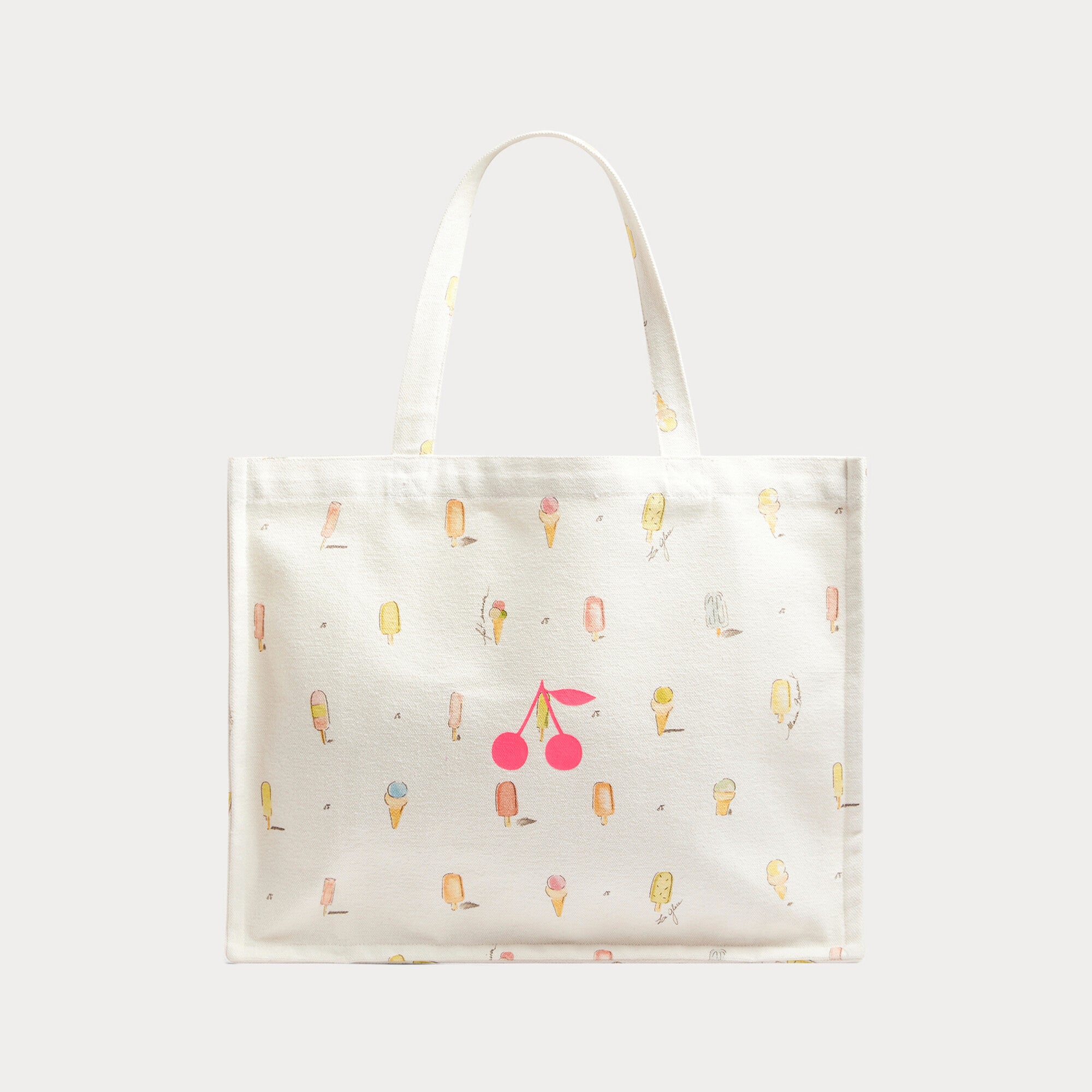 Girls Ivory Printed Handbag(35x14x28cm)