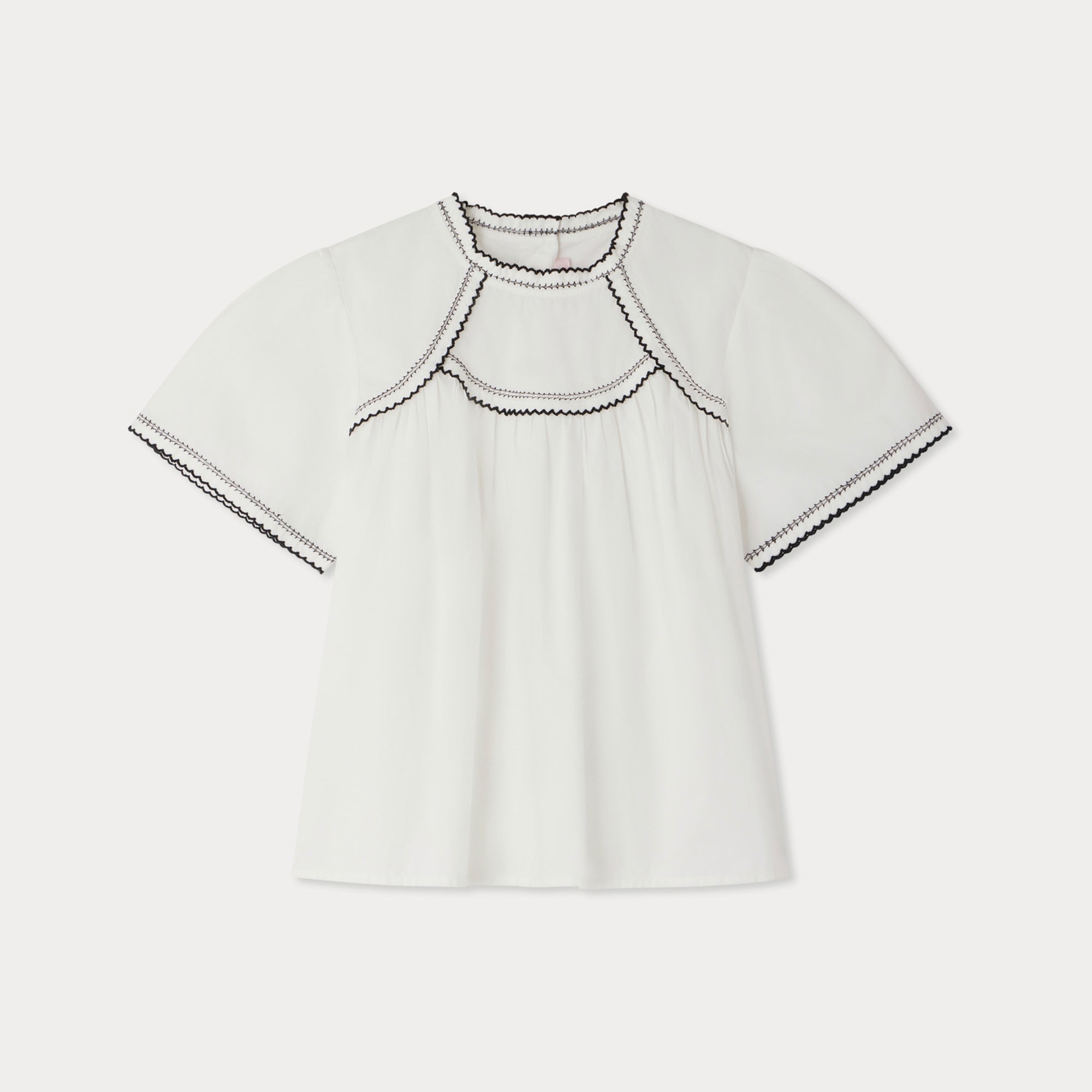 Girls White Cotton Blouse