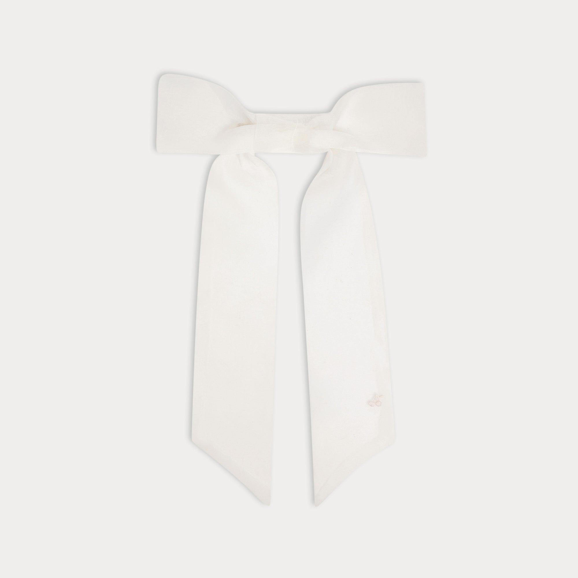 Girls White Silk Hair Clip