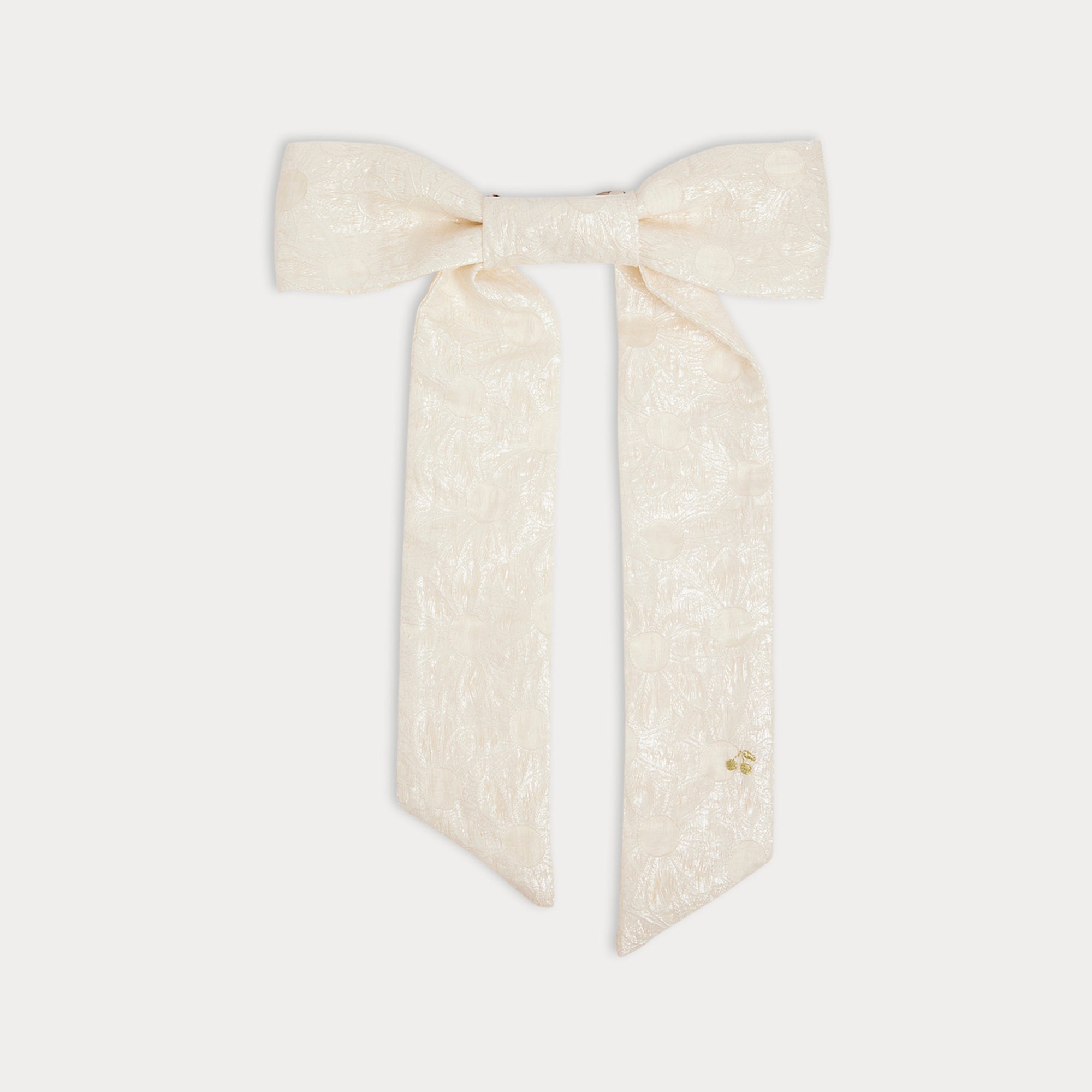 Girls Ivory Silk Hair Clip