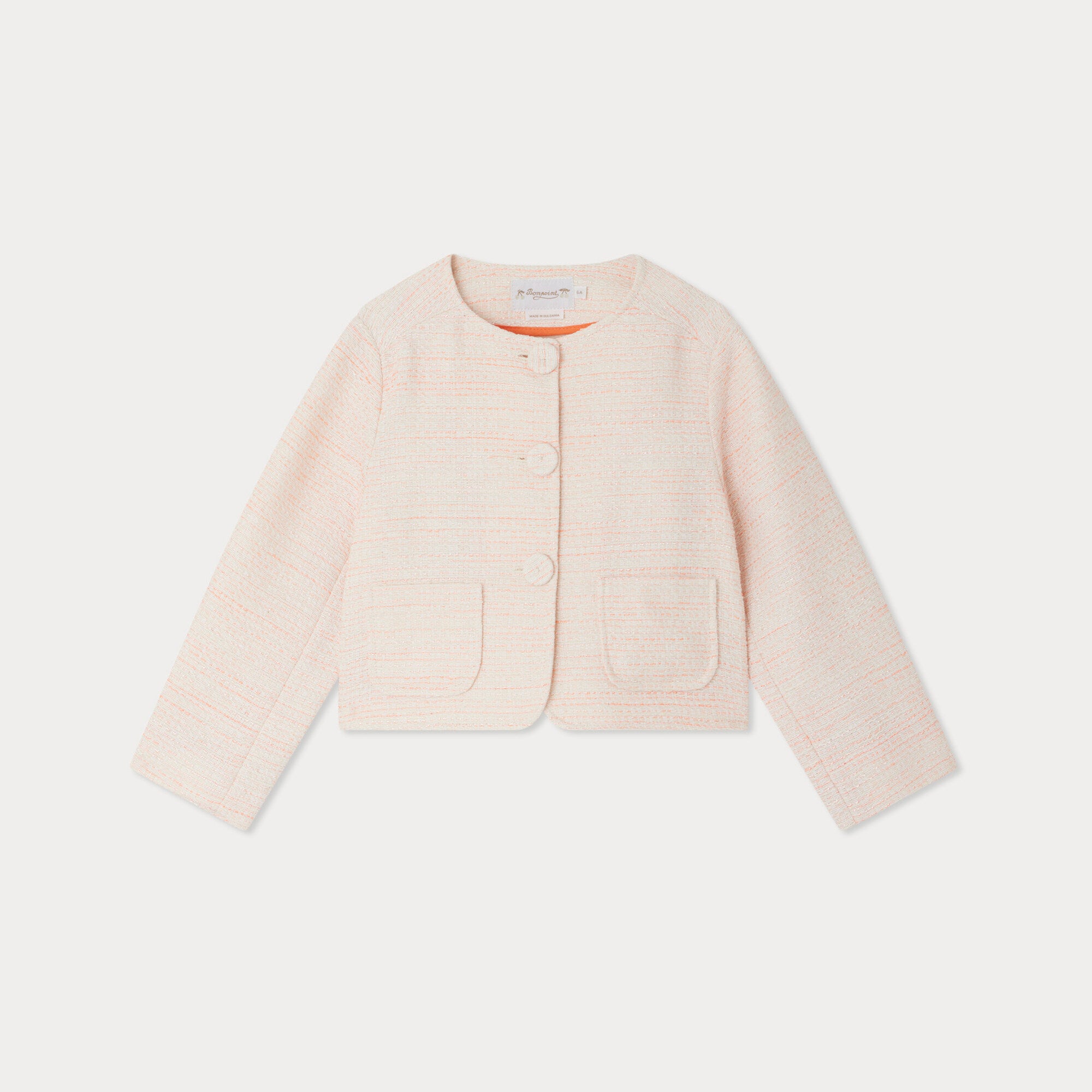 Girls Coral Cotton Jacket