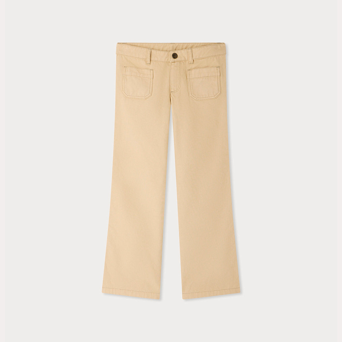 Girls Sand Cotton Trousers