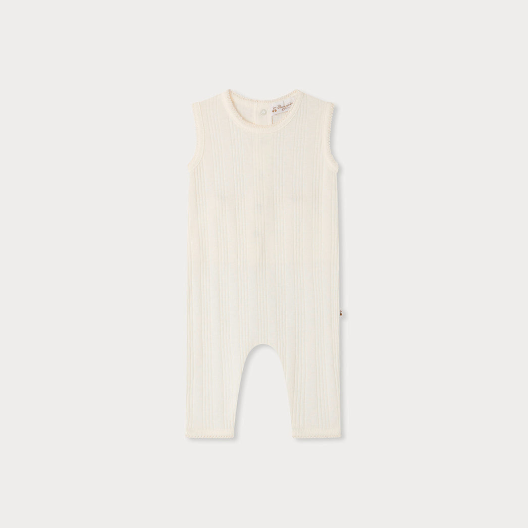 Baby Boys & Girls Ivory Cotton Babysuit