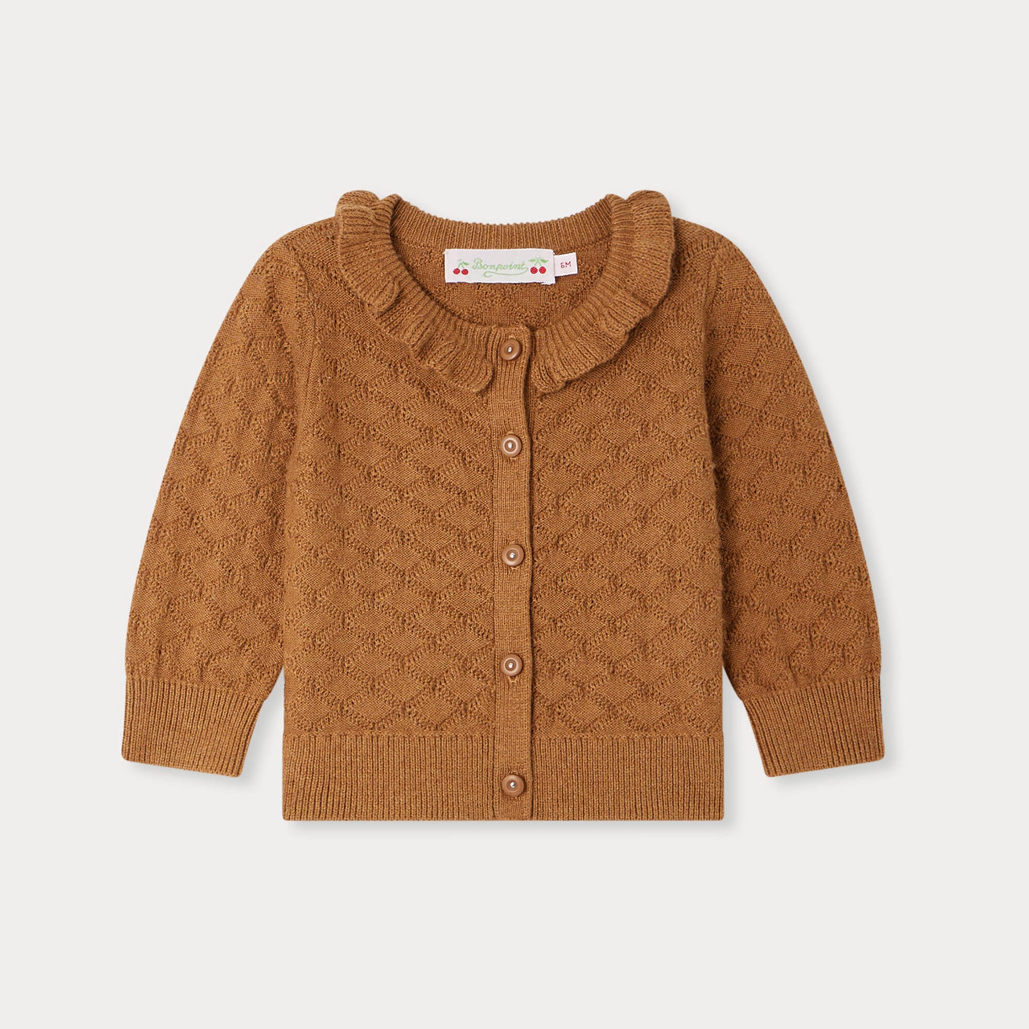 Baby Girls Brown Cotton Cardigan